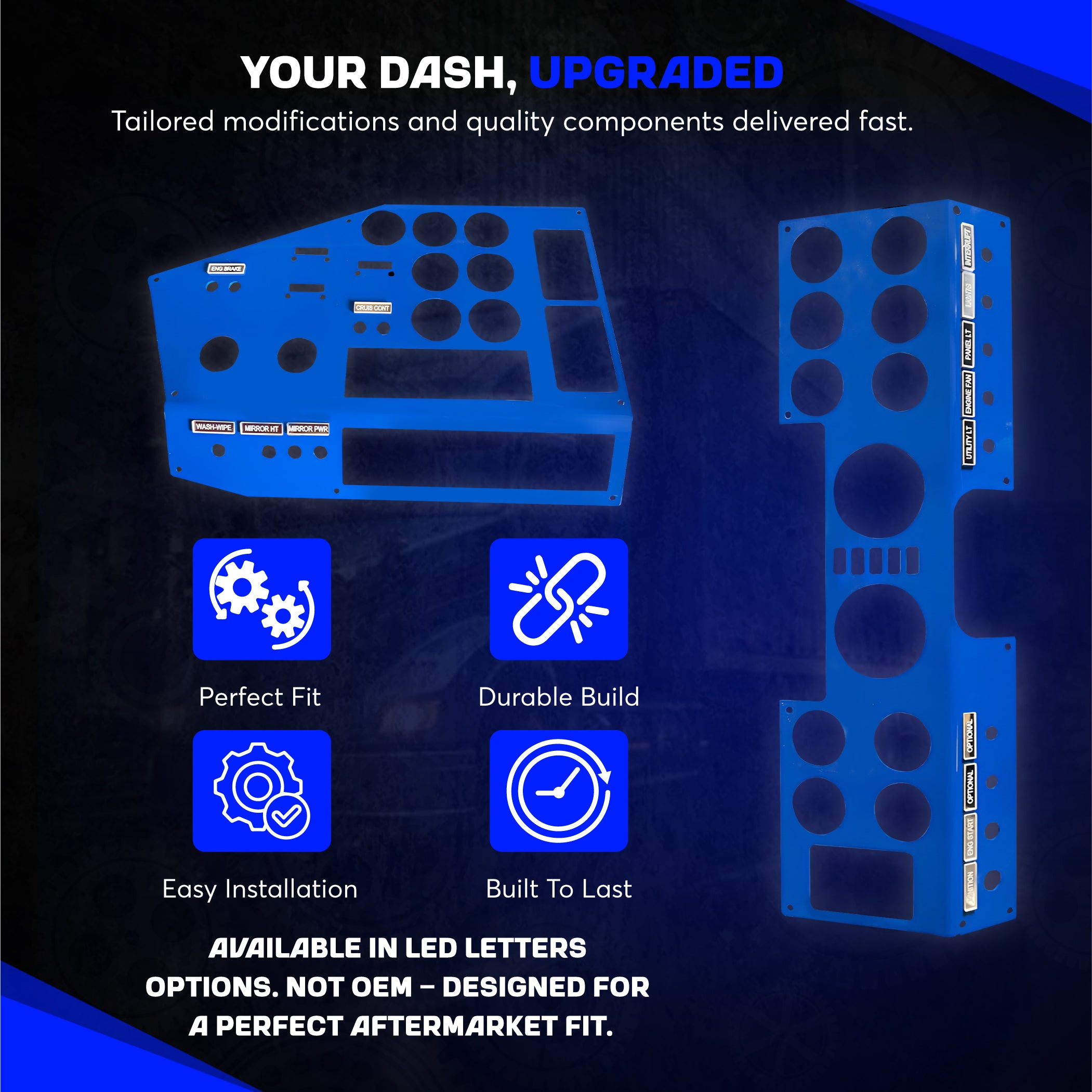 Freightliner Classic, FLD Dash Panel Trim Kit