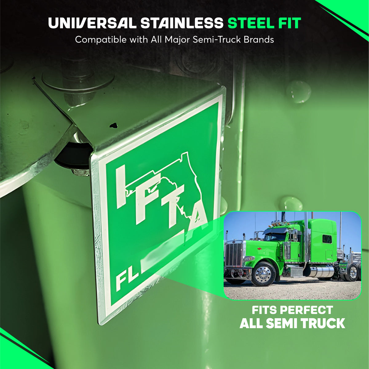 IFTA Sticker Upper Mount, Stainless Universal, photo 3