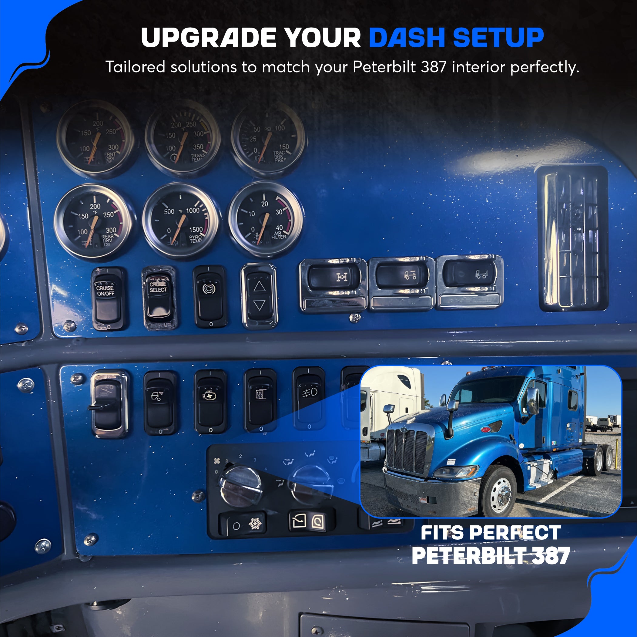 Peterbilt 387 Dash Panel Trim Kit