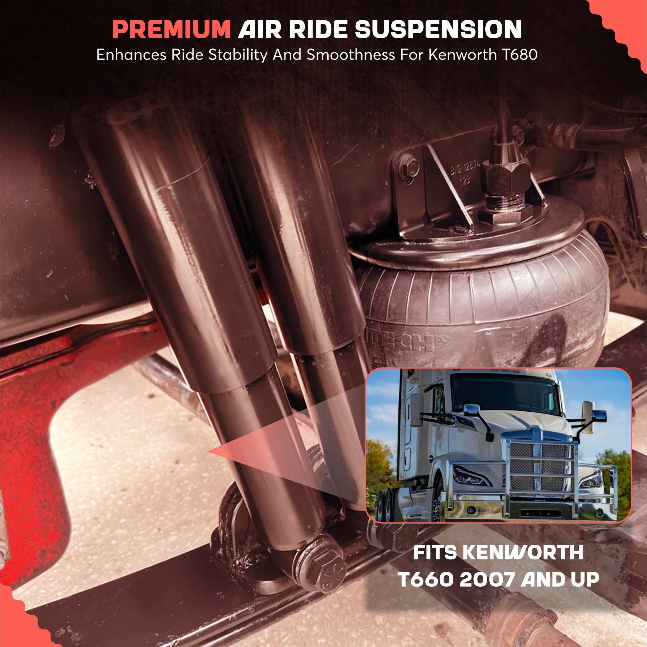 Air Ride Kit Compatible with Kenworth T660