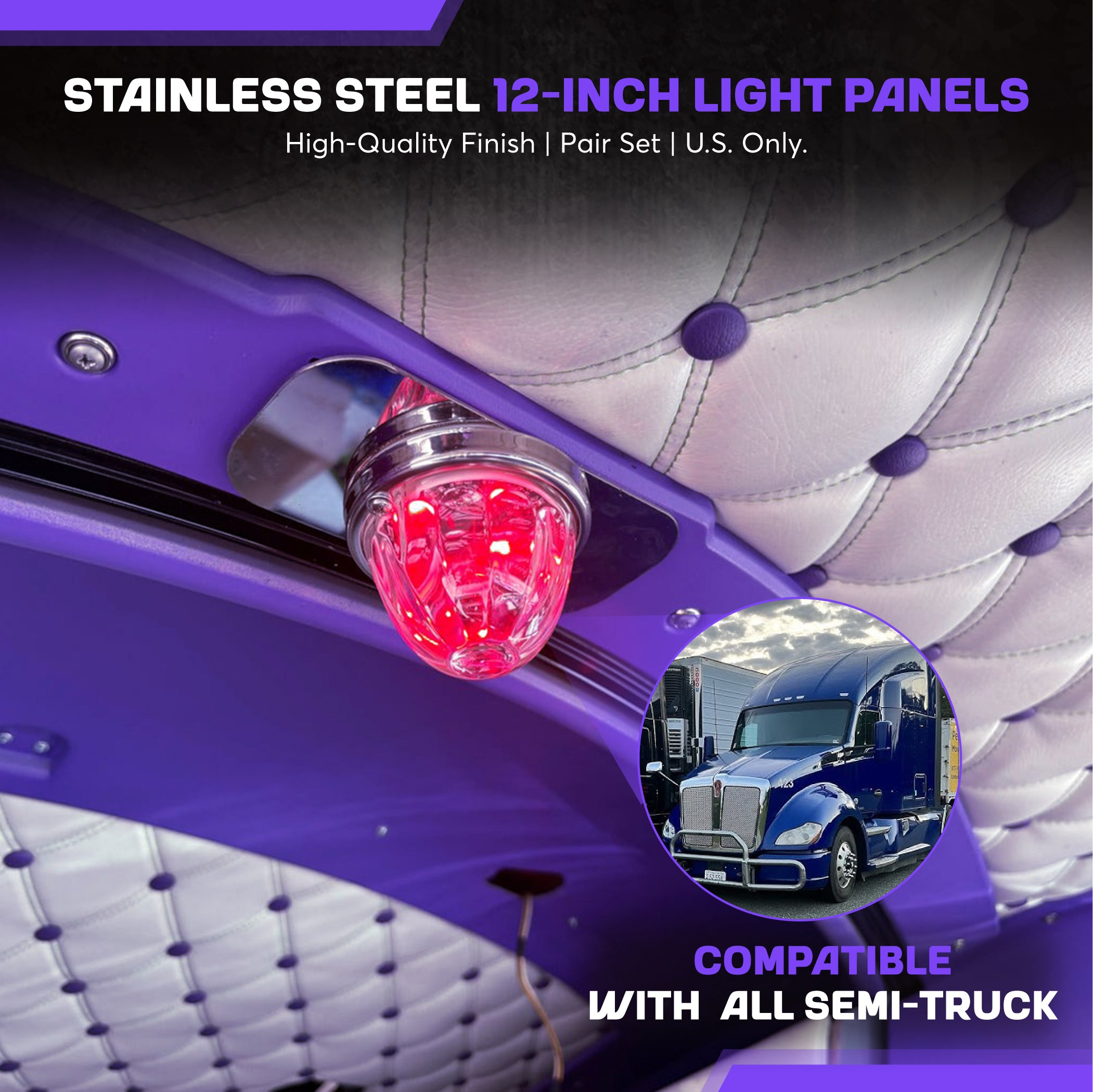 Cabin Dome Lights Compatible Kenworth T660 t600 W900