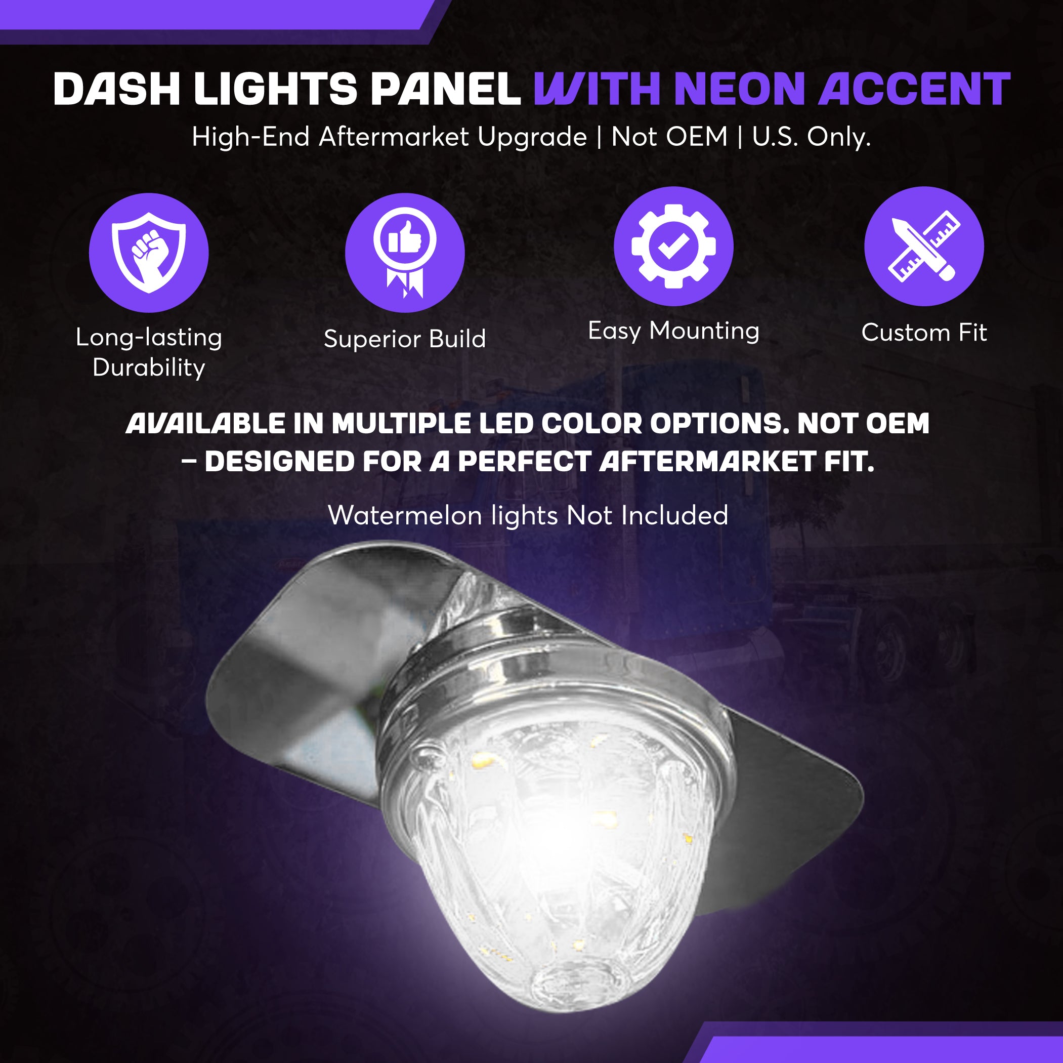 Cabin Dome Lights Compatible Kenworth T660 t600 W900