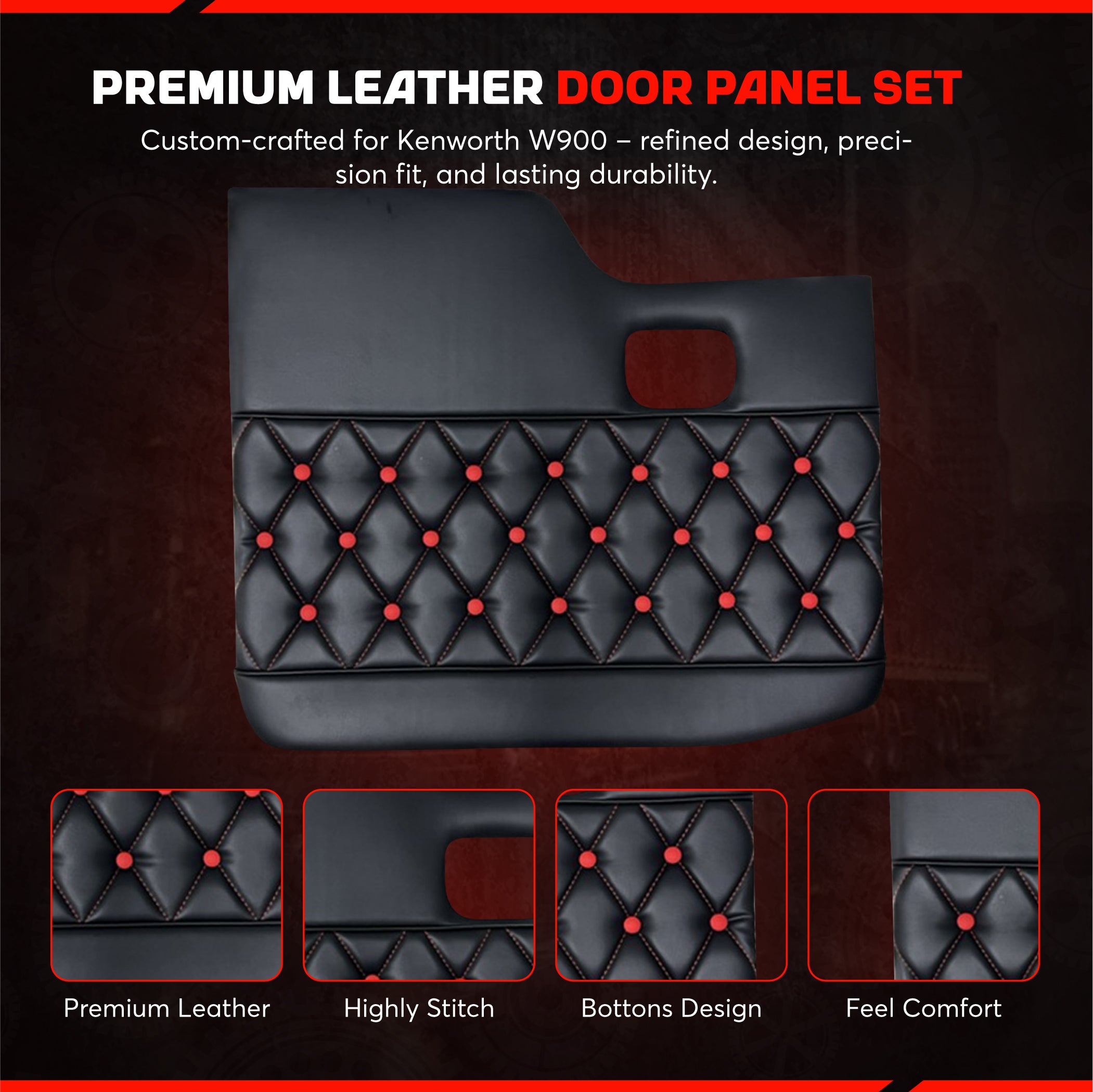 Door Panel Set Compatible with Kenworth W900 T600