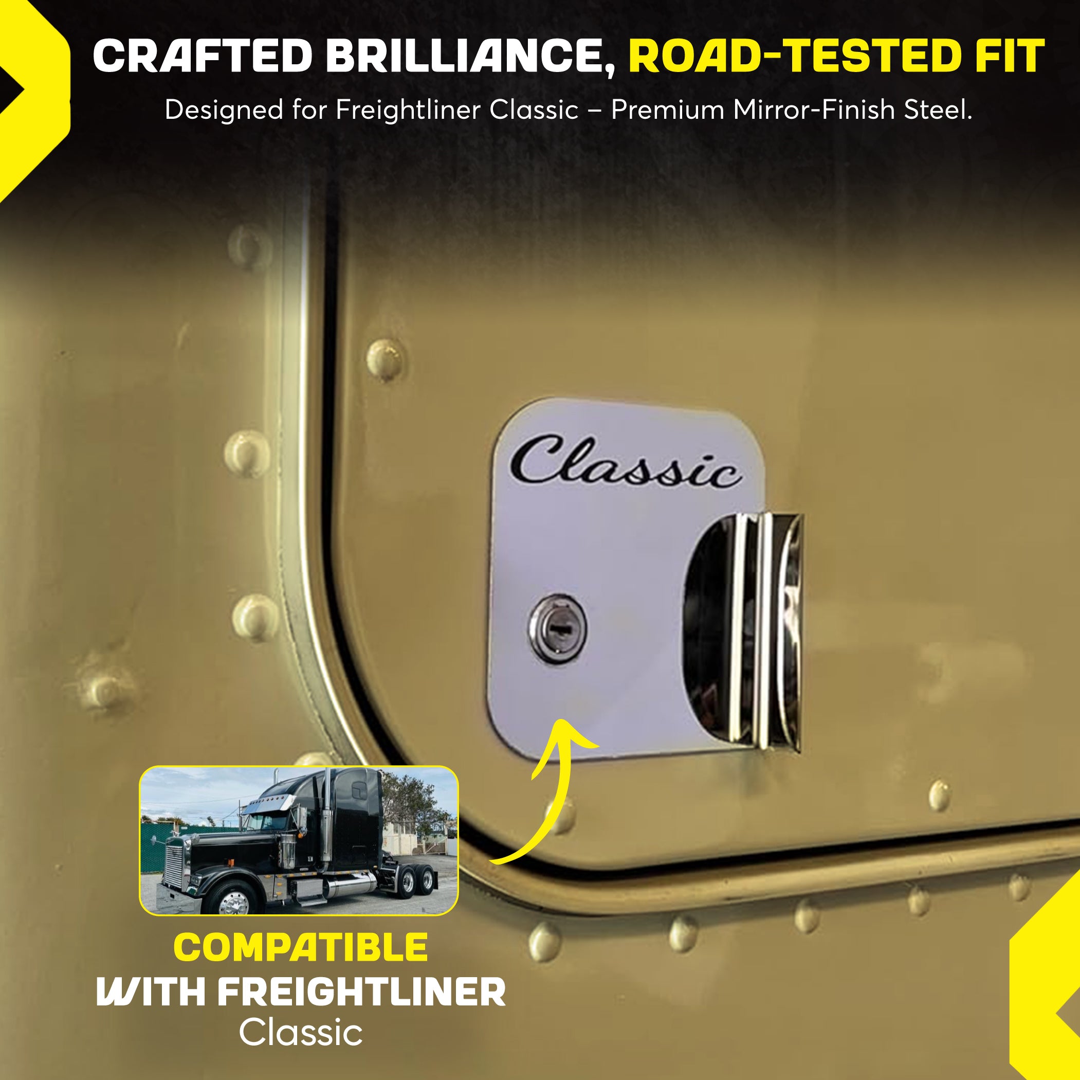 Sleeper Side Door Handle Set compatible with Freightliner Classic