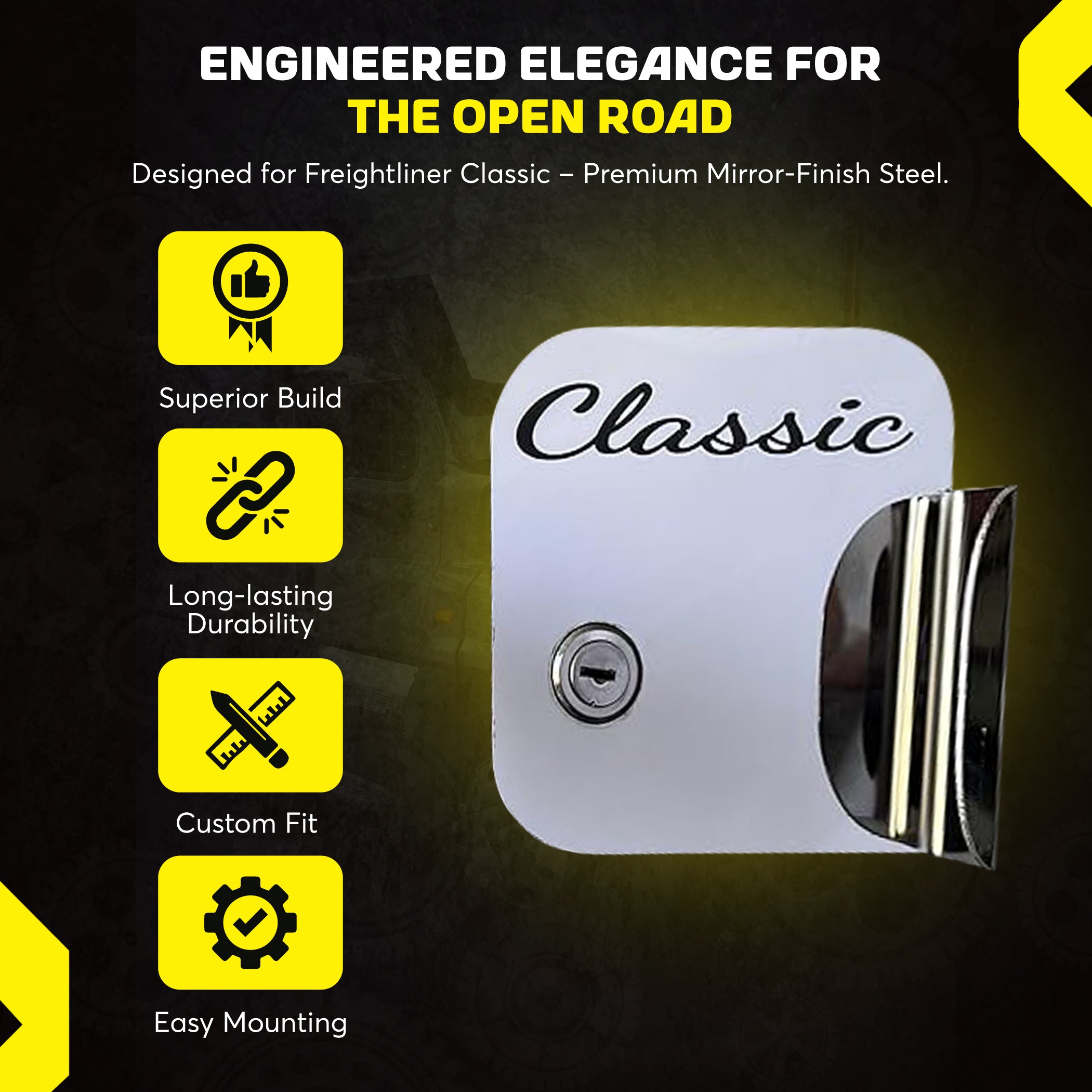 Sleeper Side Door Handle Set compatible with Freightliner Classic