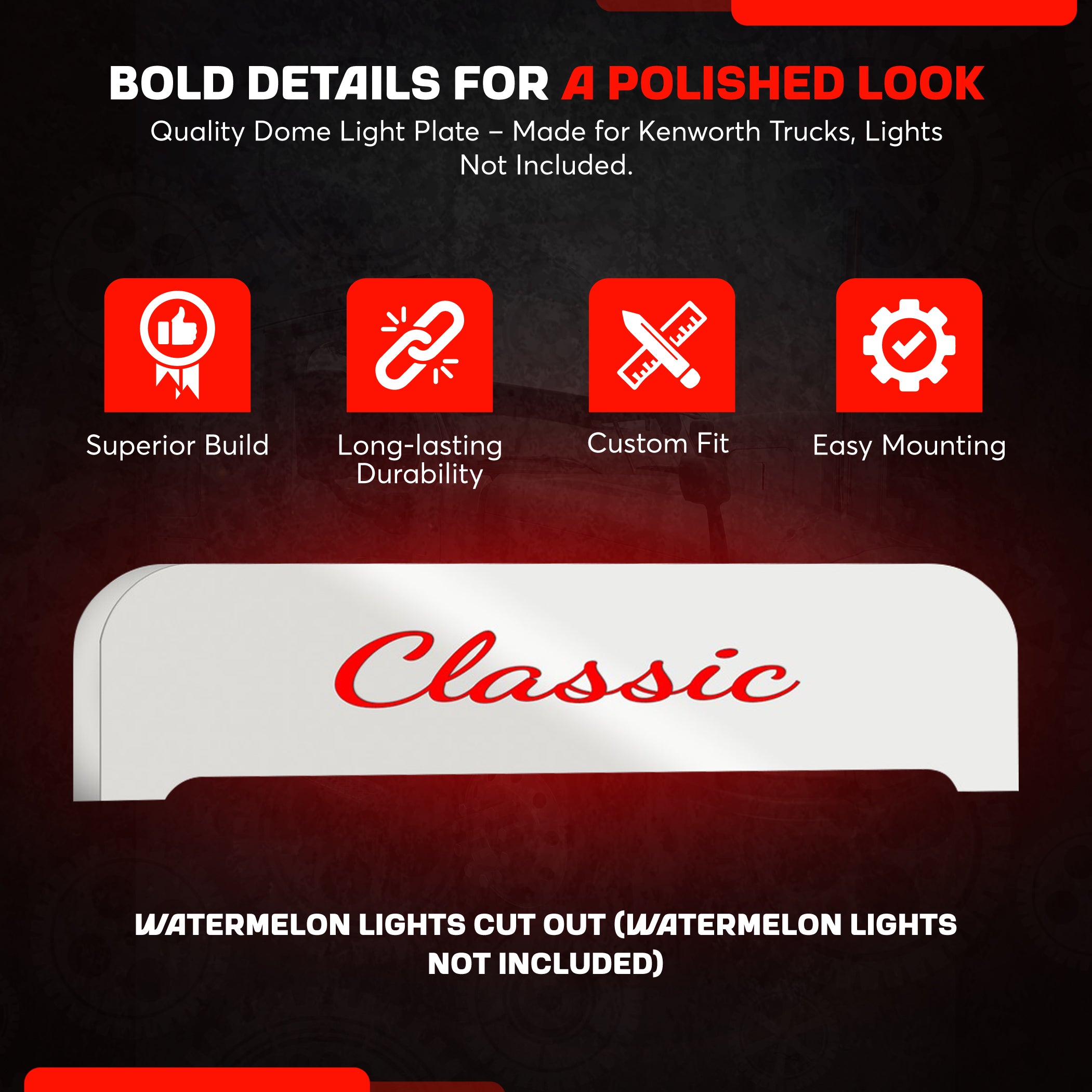 Freightliner Classic Top Of Chasis Air Bag Cover Light Box