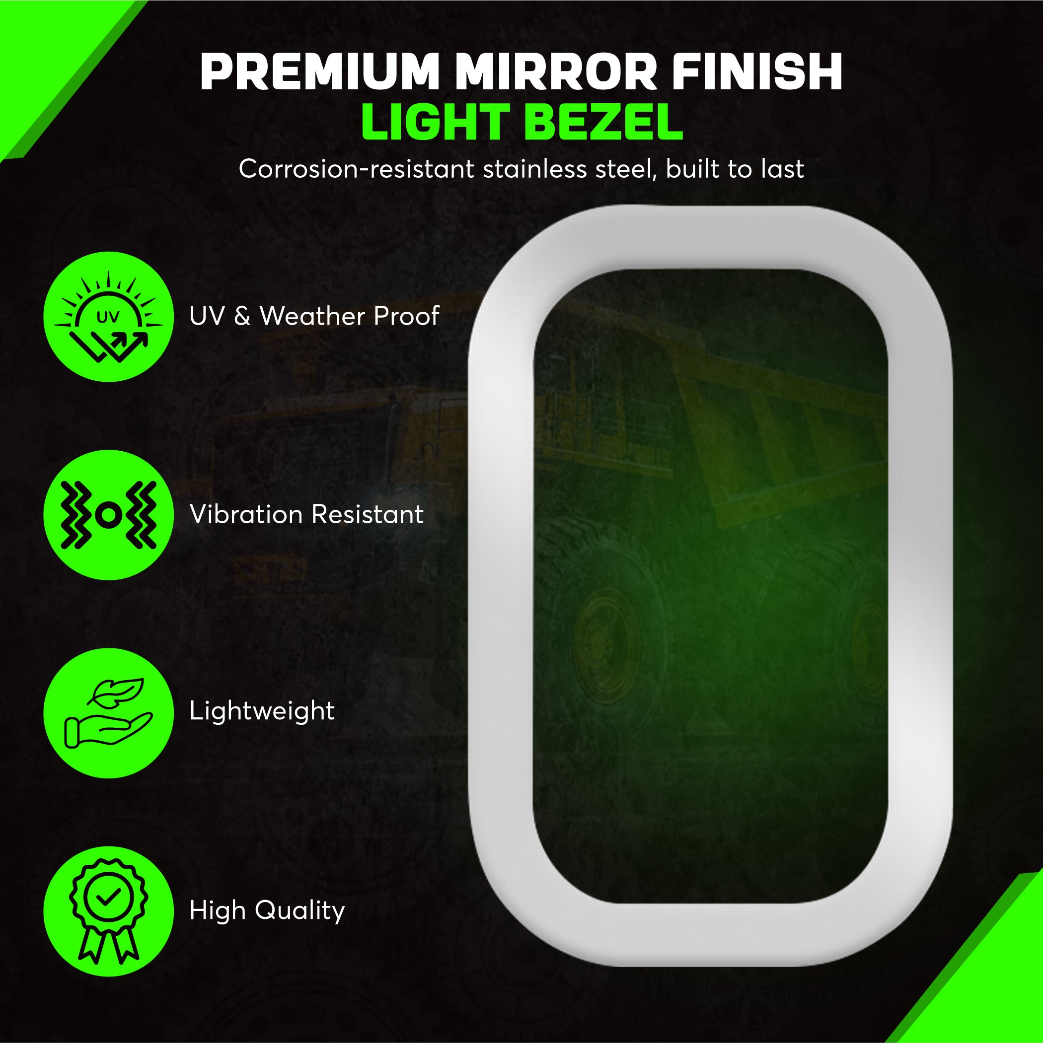 Freightliner Columbia, Century, Stainless Steel Sleeper Vent Trim Frame Style