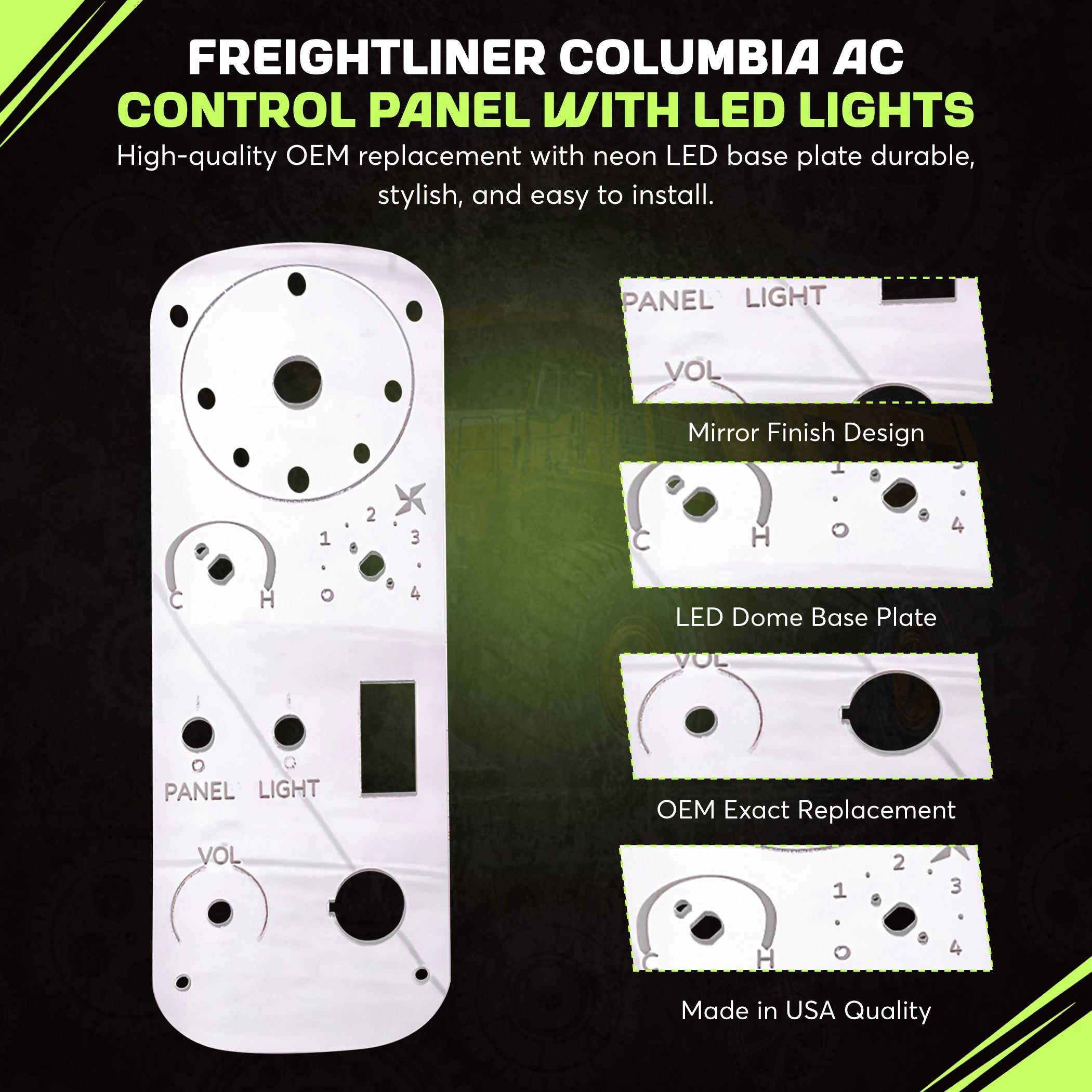 Freightliner Columbia Sleeper AC Control Panel Exact Replacement