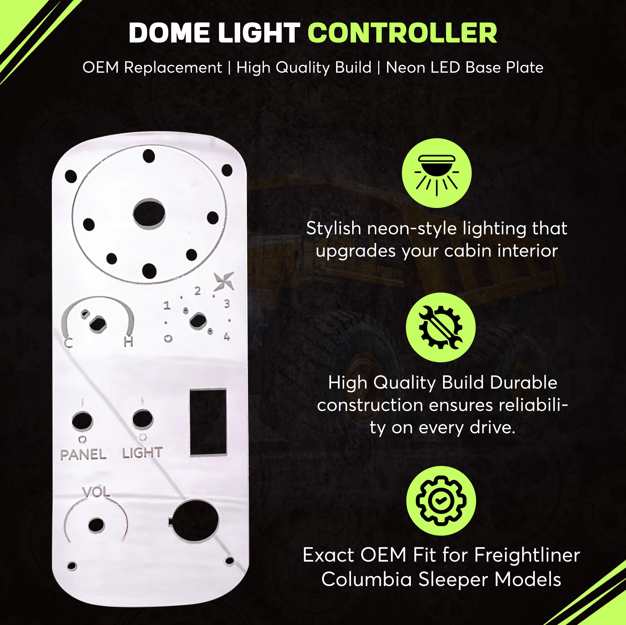 Freightliner Columbia Sleeper AC Control Panel Exact Replacement