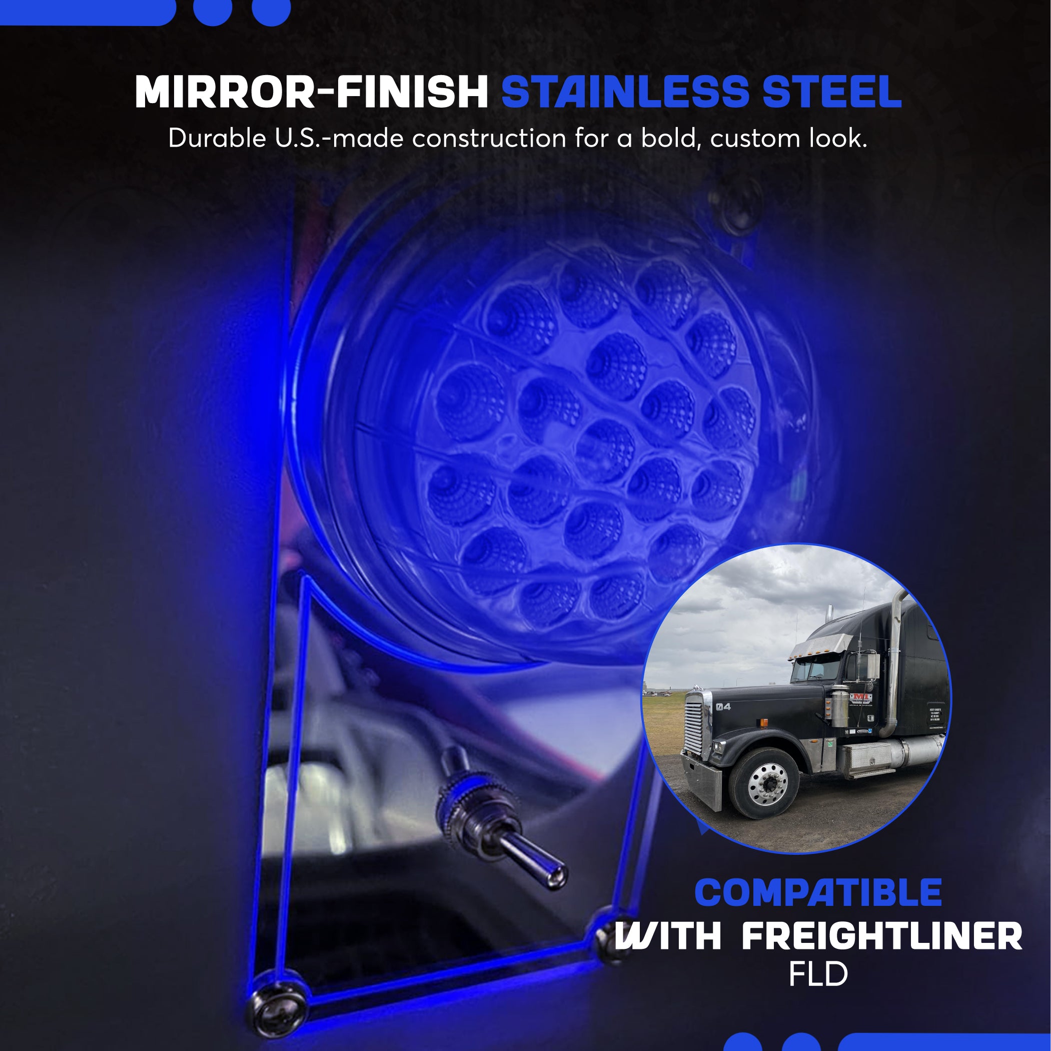 Freightliner FLD Dome Lights Plate