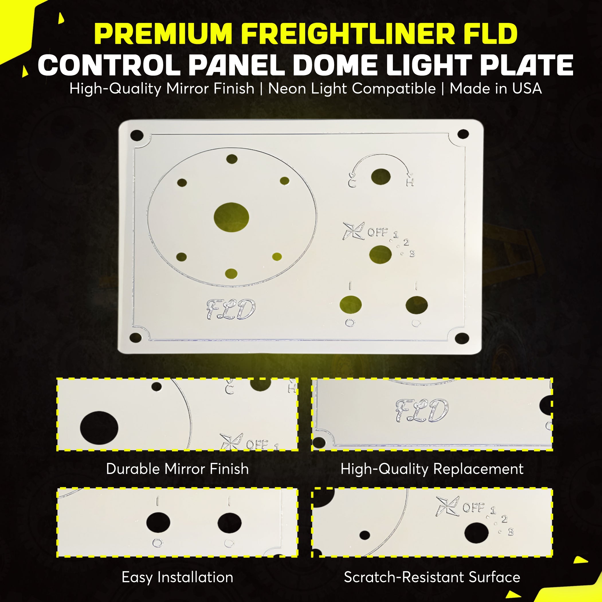 Freightliner FLD Sleeper AC Control Panel Frame