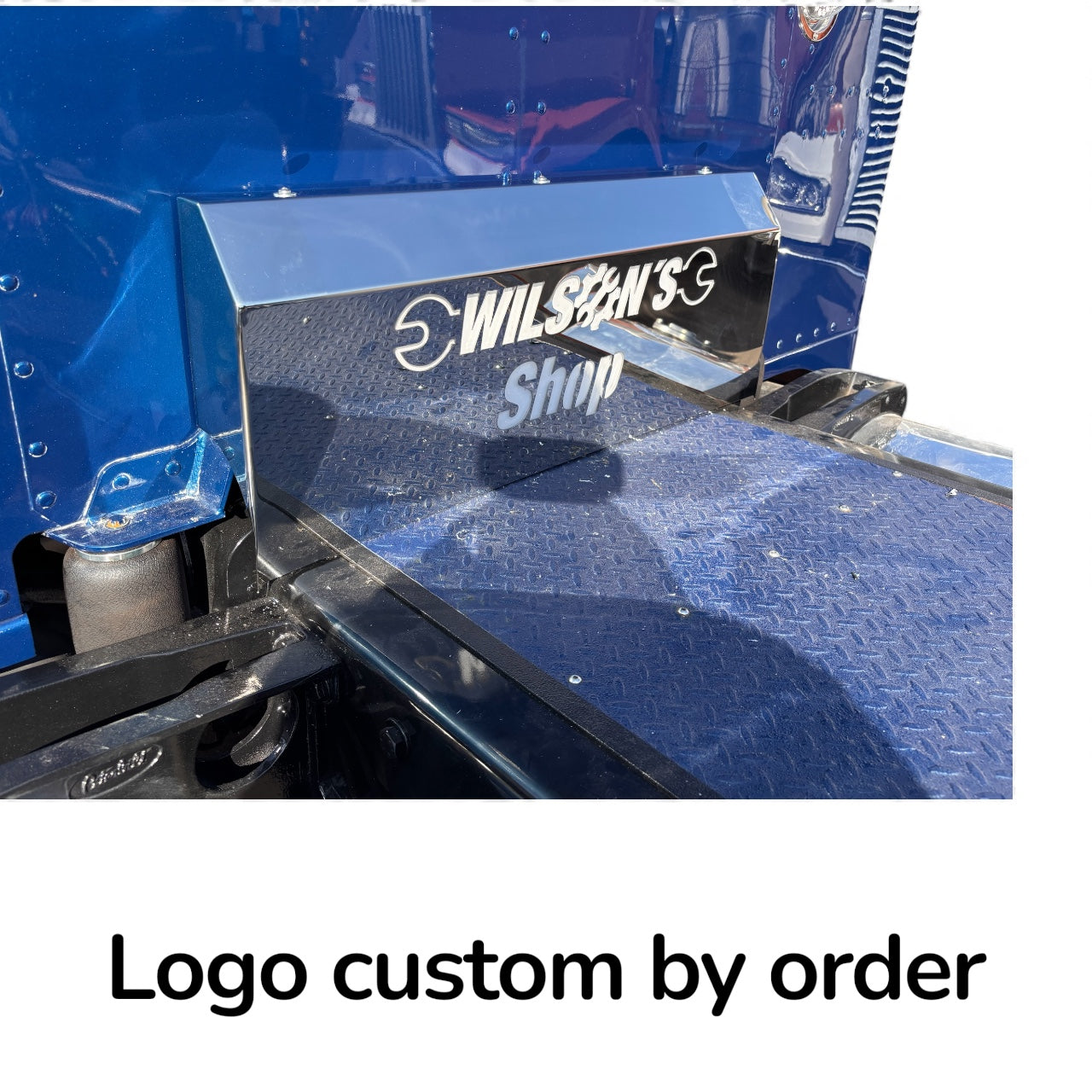 Custom Sleeper Shock Box Cover For Peterbilt 379, 386, 389 Stainless Steel