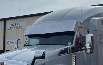 Visor 18 Inch compatible with Kenworth T680 Curved Windshield