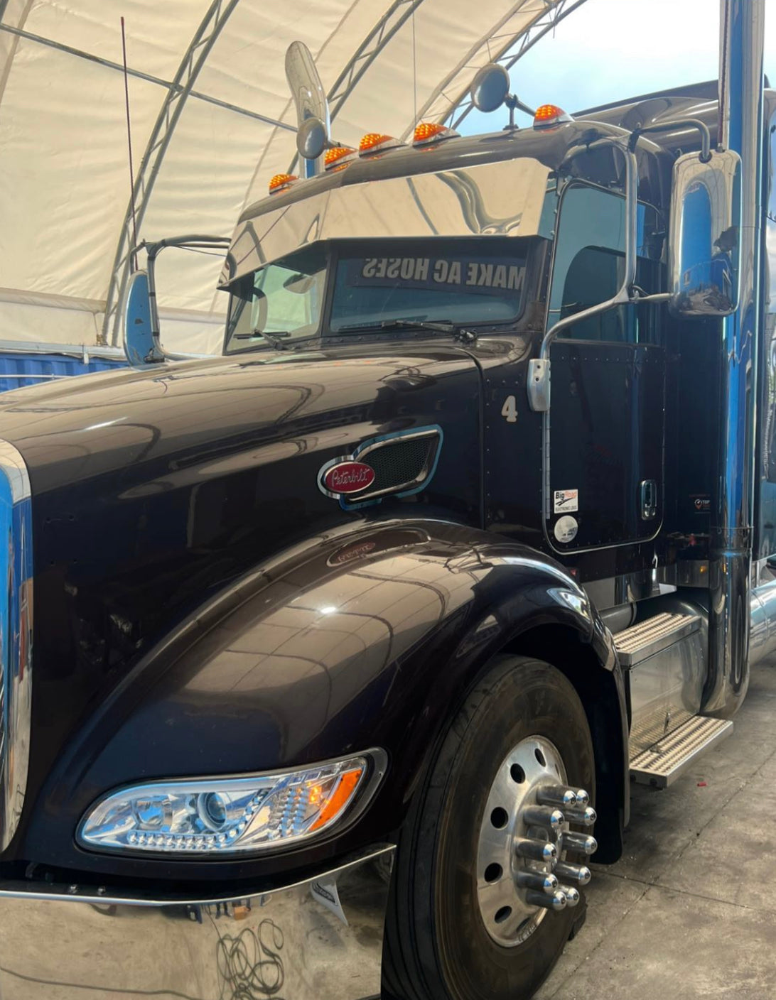 Peterbilt Visor 10 inch for 379 389 388 386 1995 and Up