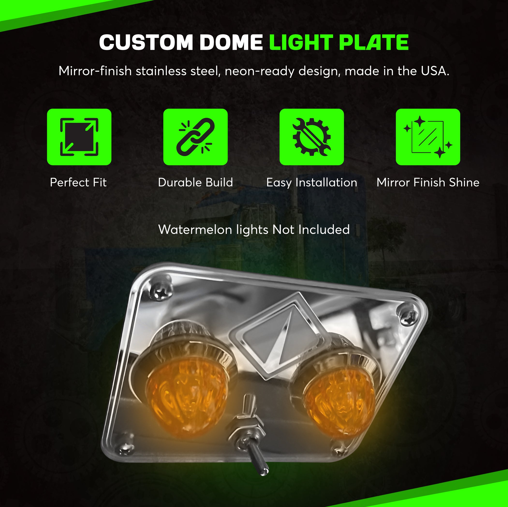 International 9900 Dome Lights Exact fit