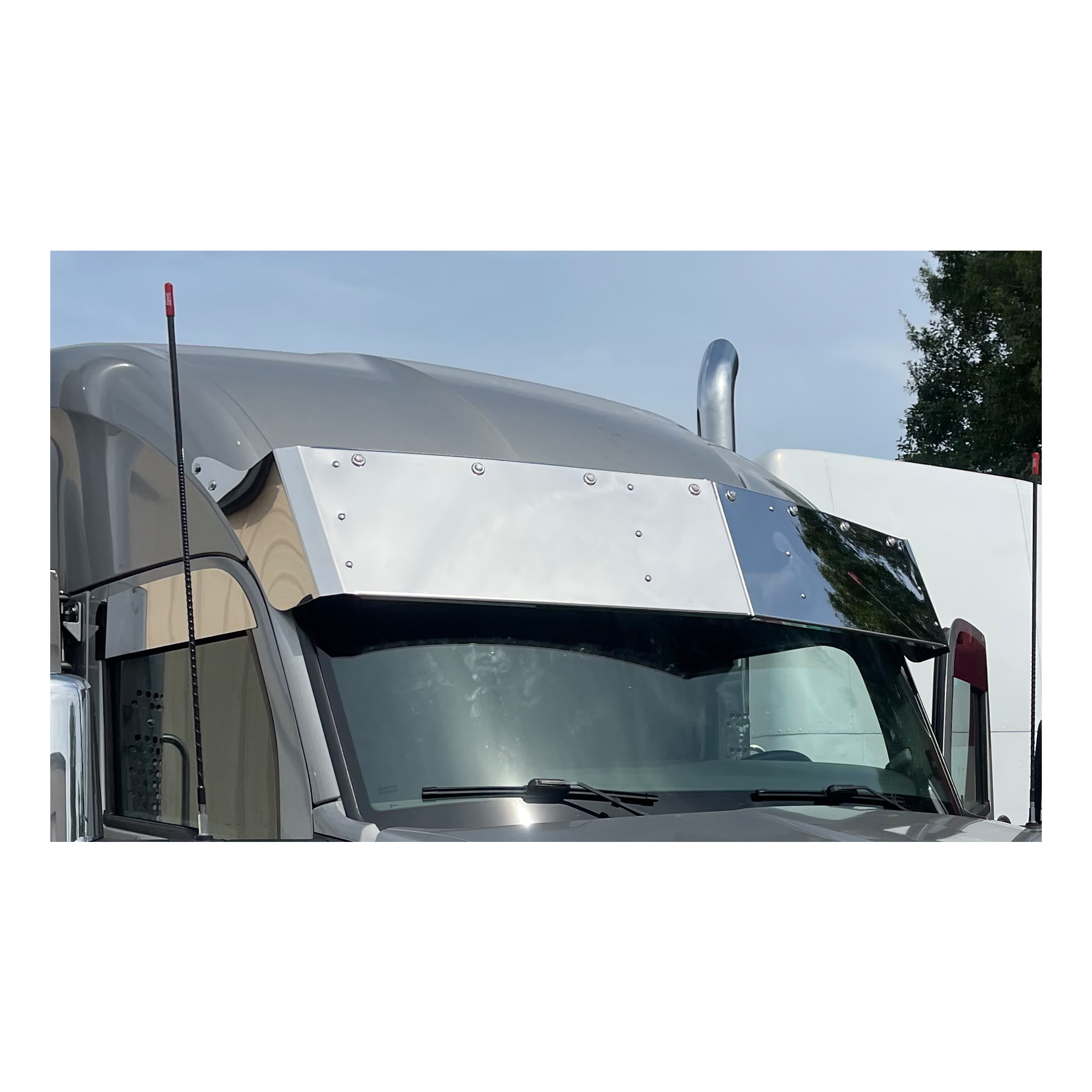 Visor 13 Inch Drop compatible with Kenworth T680 Curved Windshield