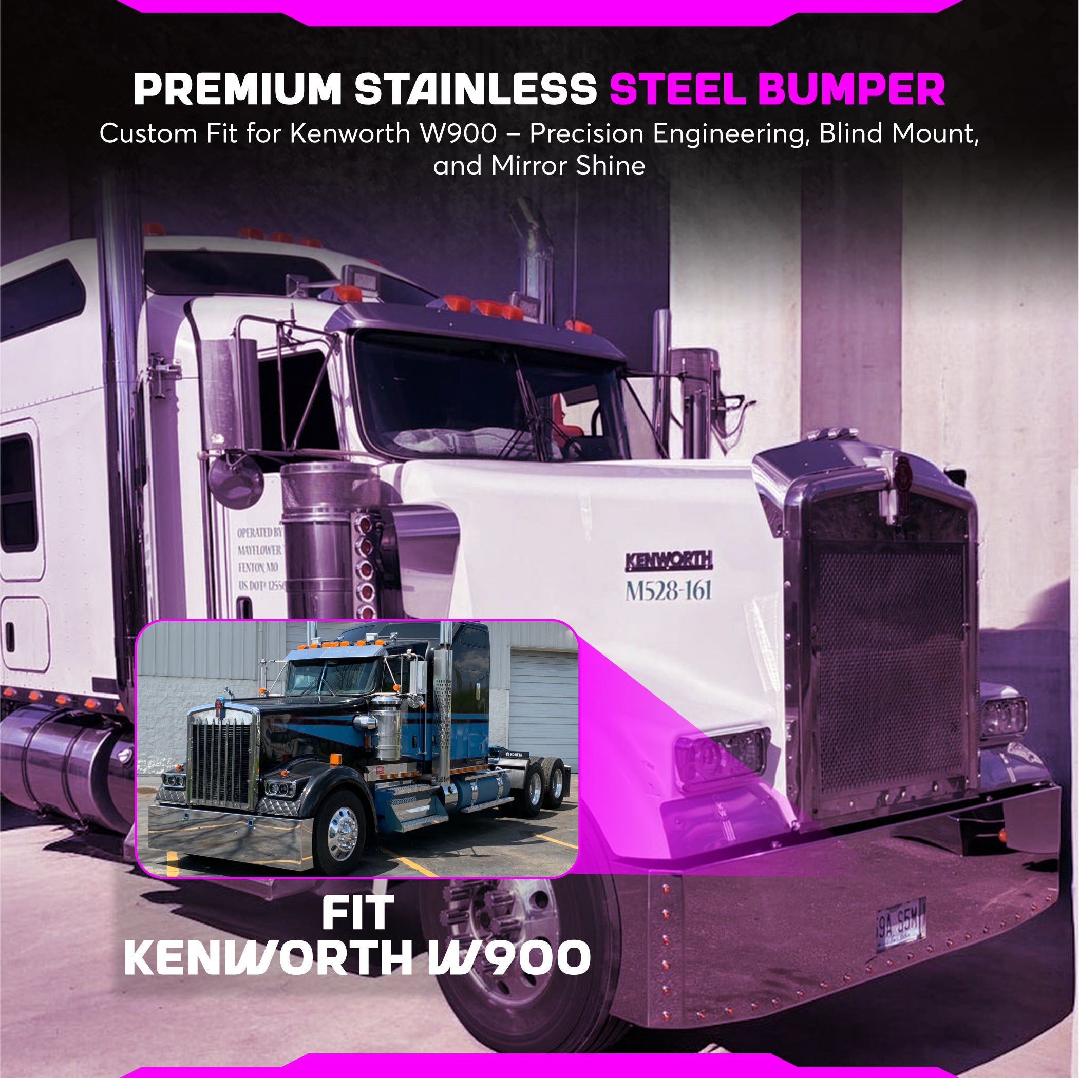 Kenworth w900 Stainless Steel Buzzard Bumper