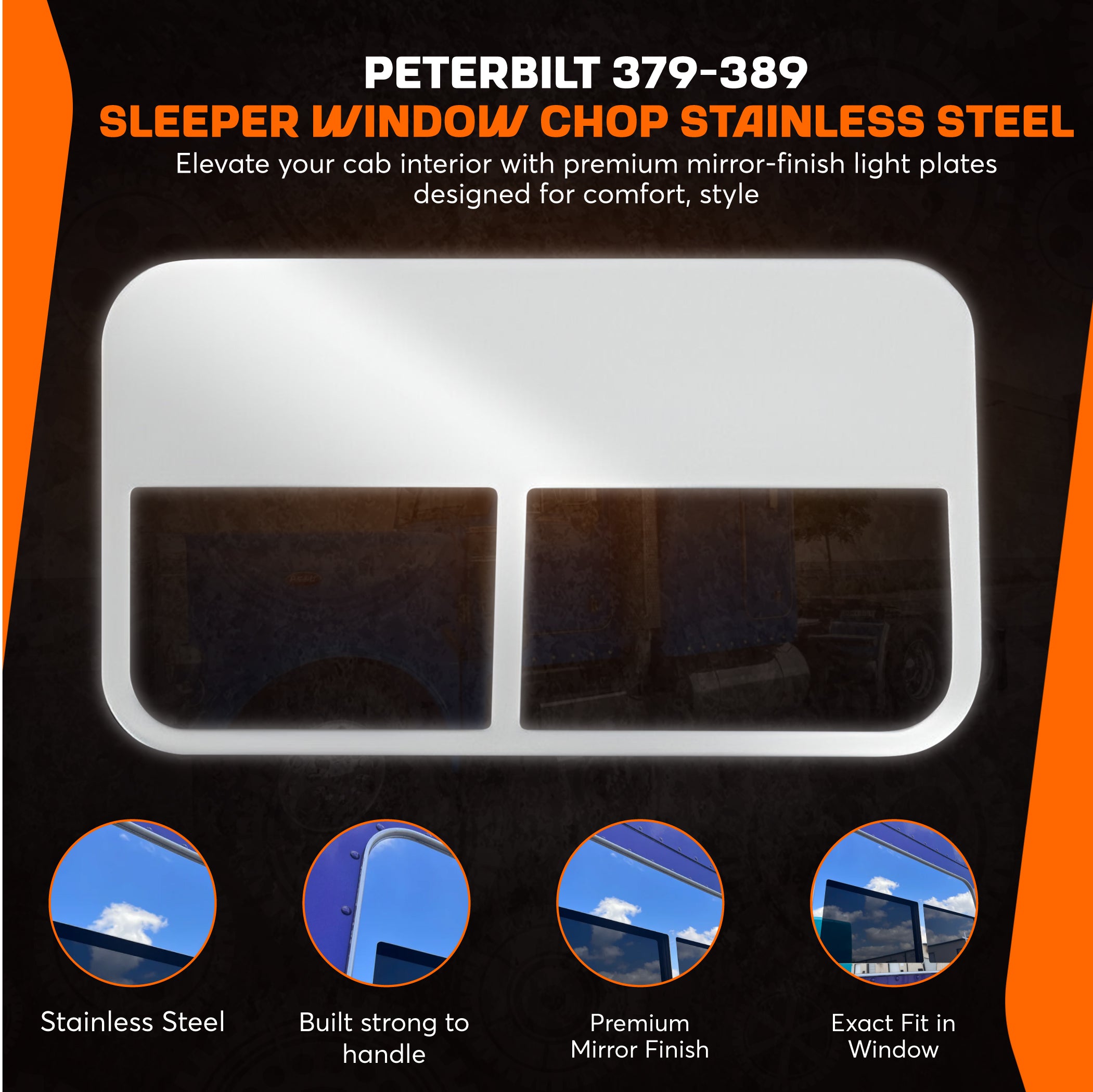 Peterbilt 379 - 389 Sleeper Window Chop