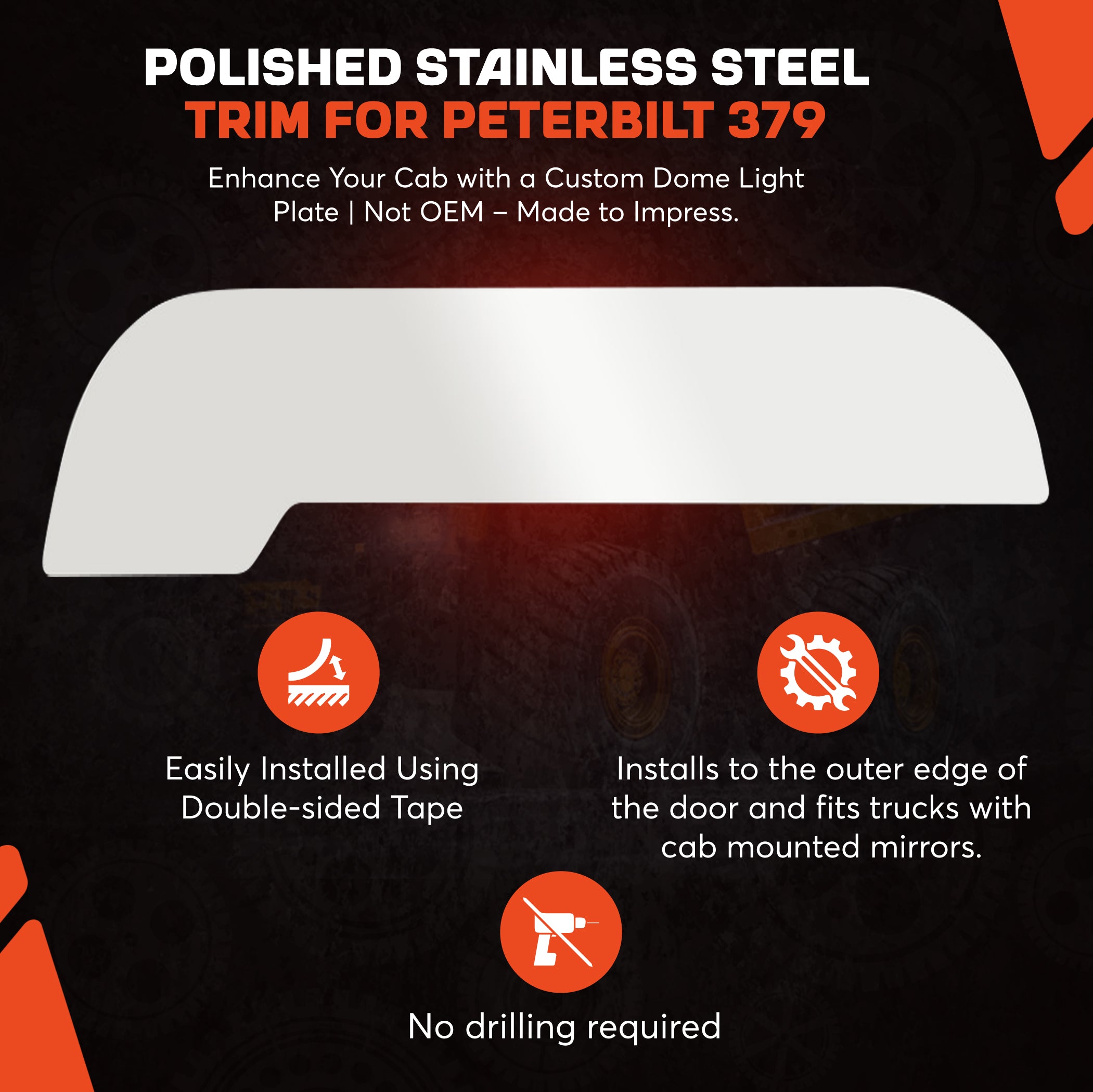 Peterbilt 379 99 and up 8 Inch MS Style Window Chops Set