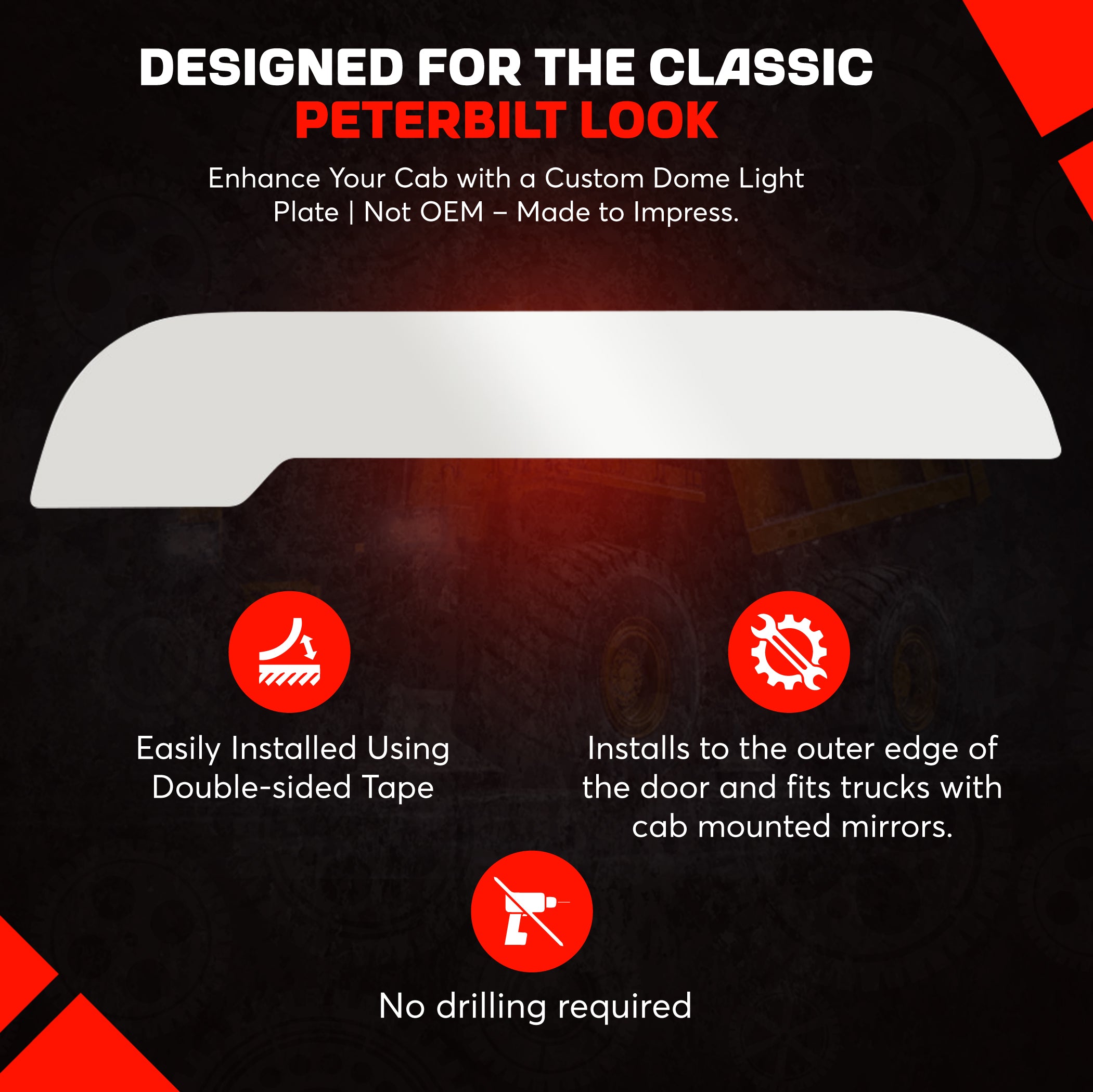 Peterbilt 379 99and up 6 Inch MS Style Window Chops Set