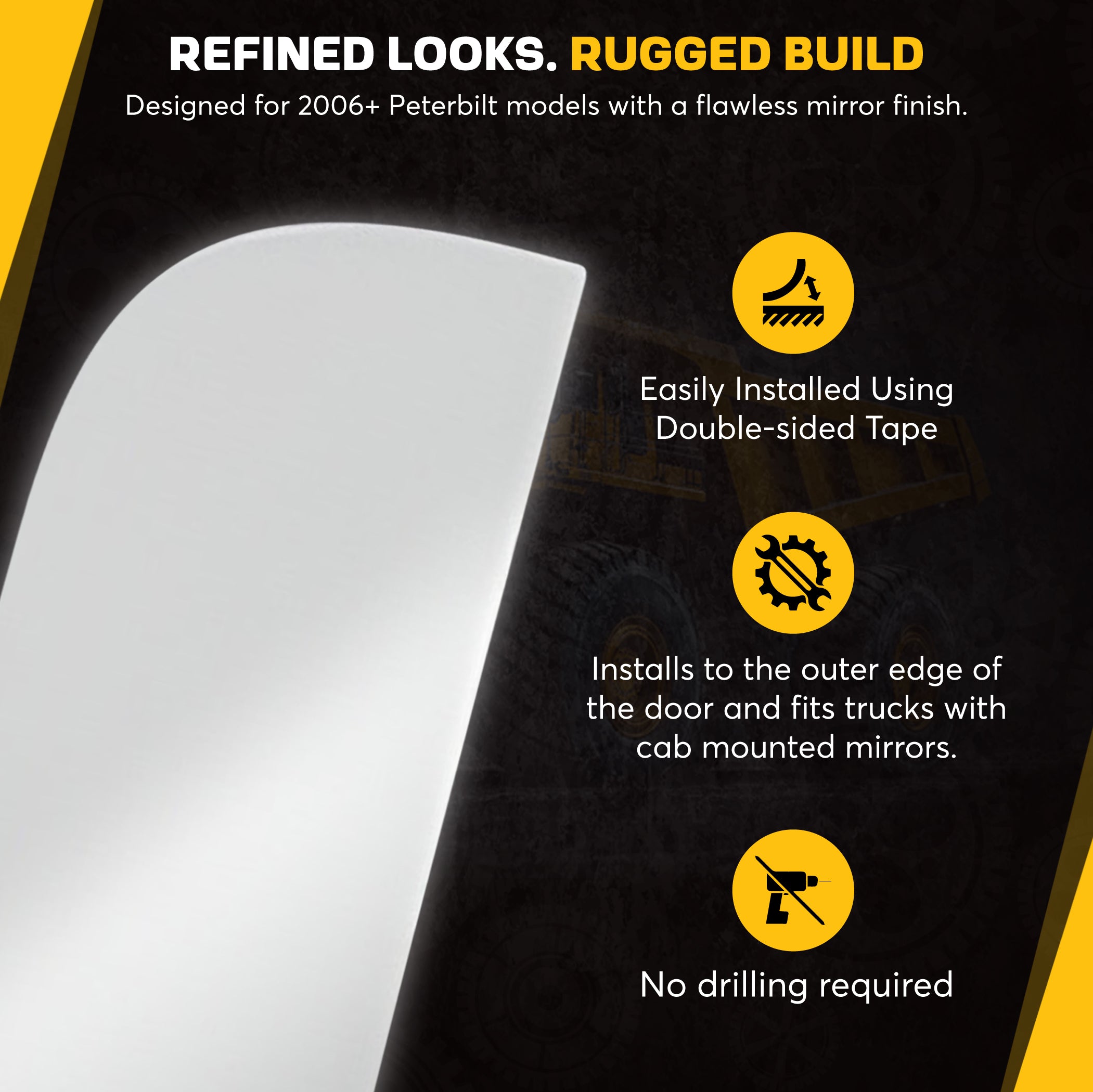 Peterbilt 379 99-2005 8 Inch Window Chops Set