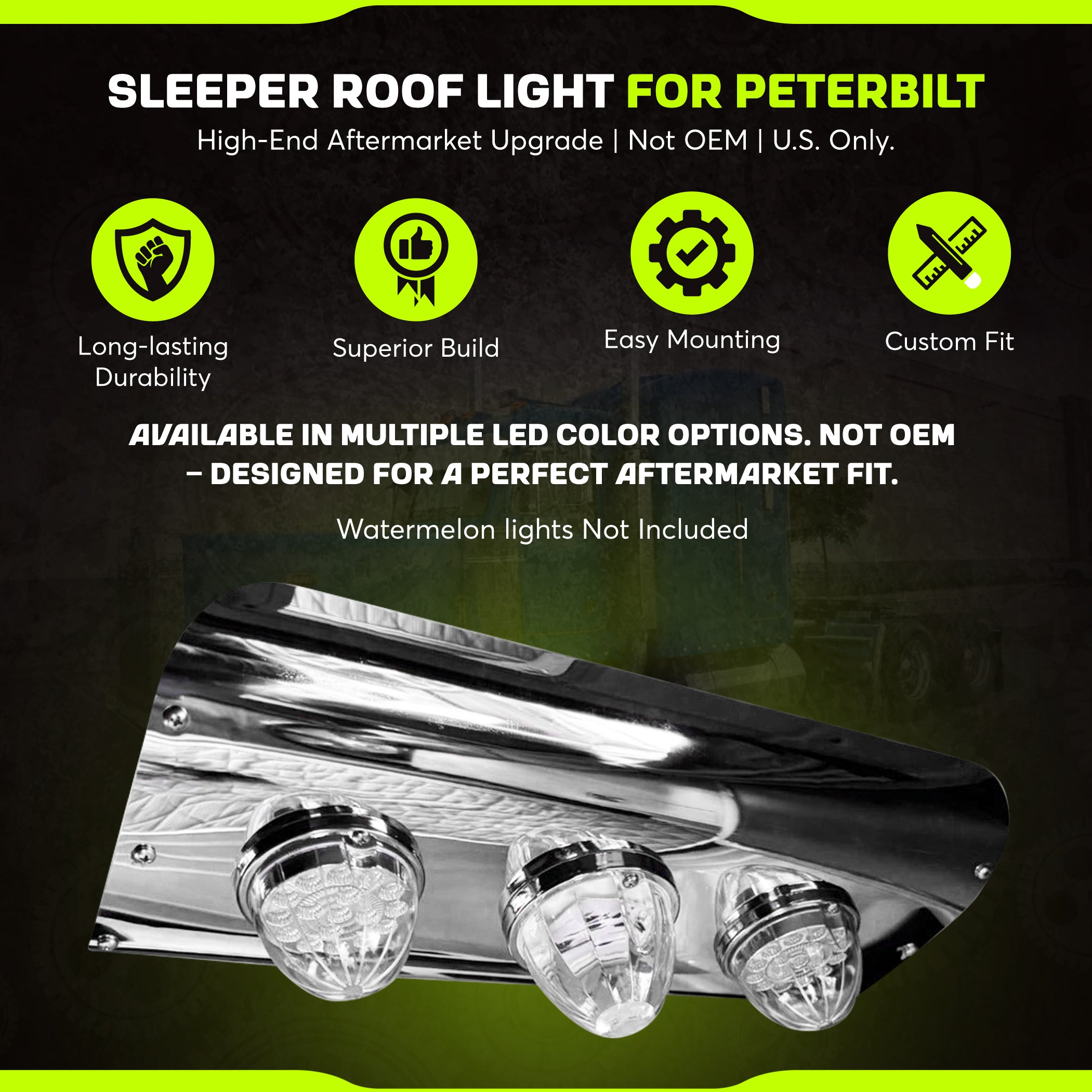 Peterbilt 379 389 Sleeper Roof Light