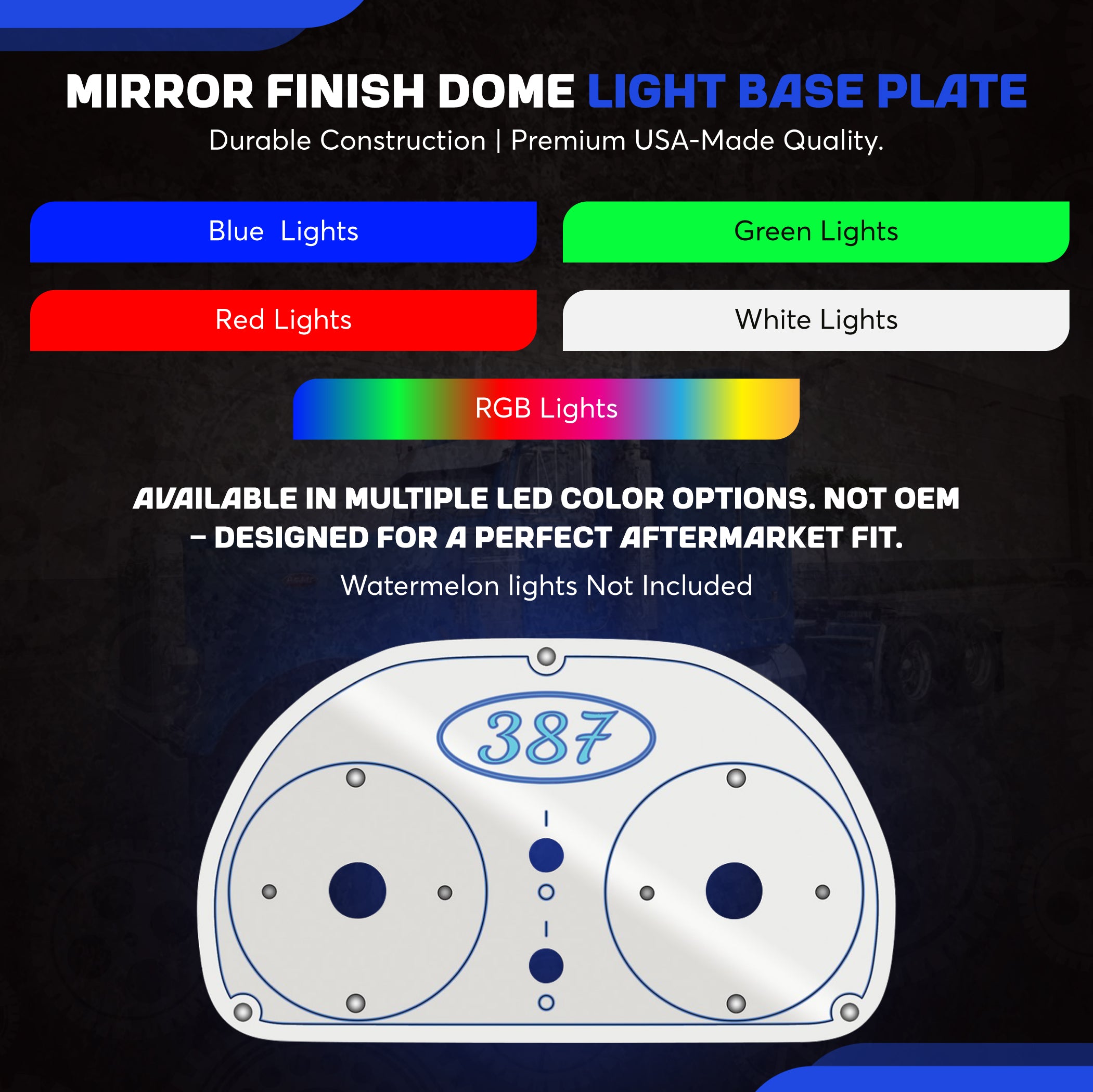 Peterbilt 387 Center Dash Roof Lights