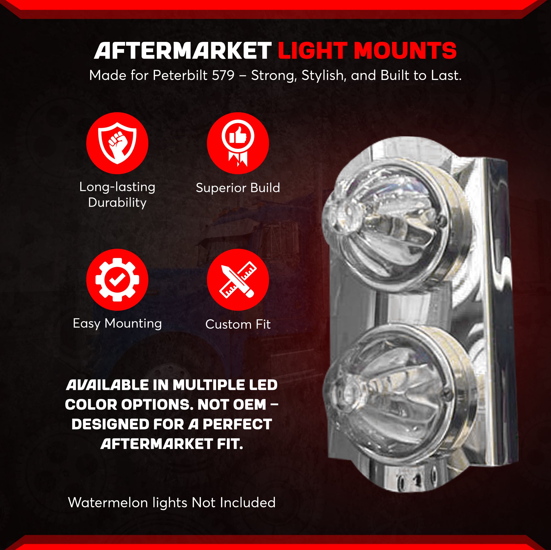 Peterbilt 579 Light Mount Set