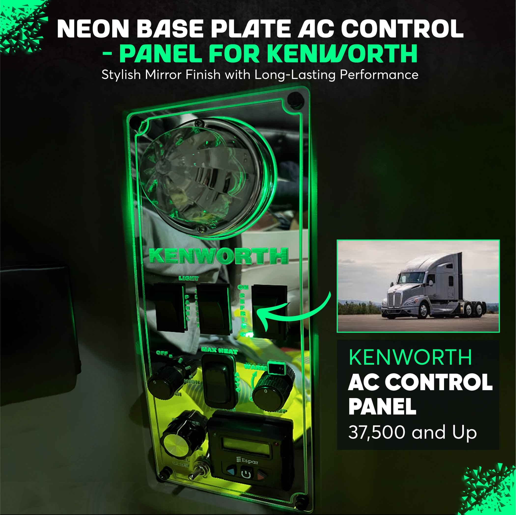 Sleeper AC Control Panel Exact Replacement Compatible with Kenworth W900 T660