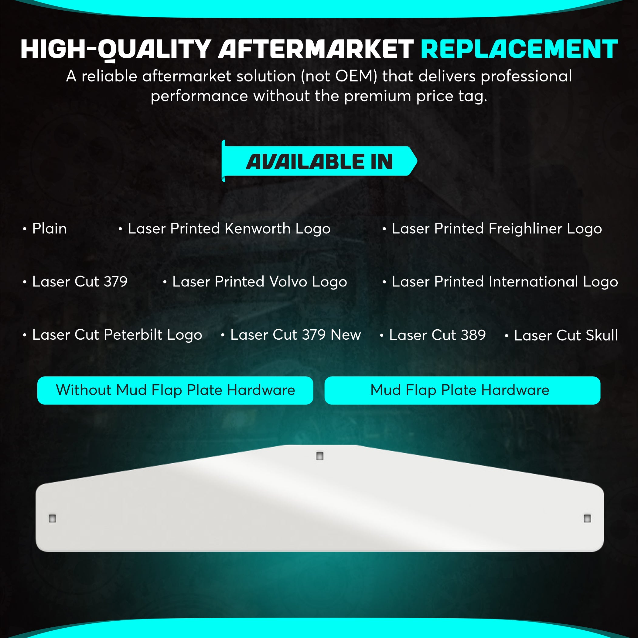 Stainless Steel 24 Inches Bottom Mud Flap Weight Pair Universal Fit