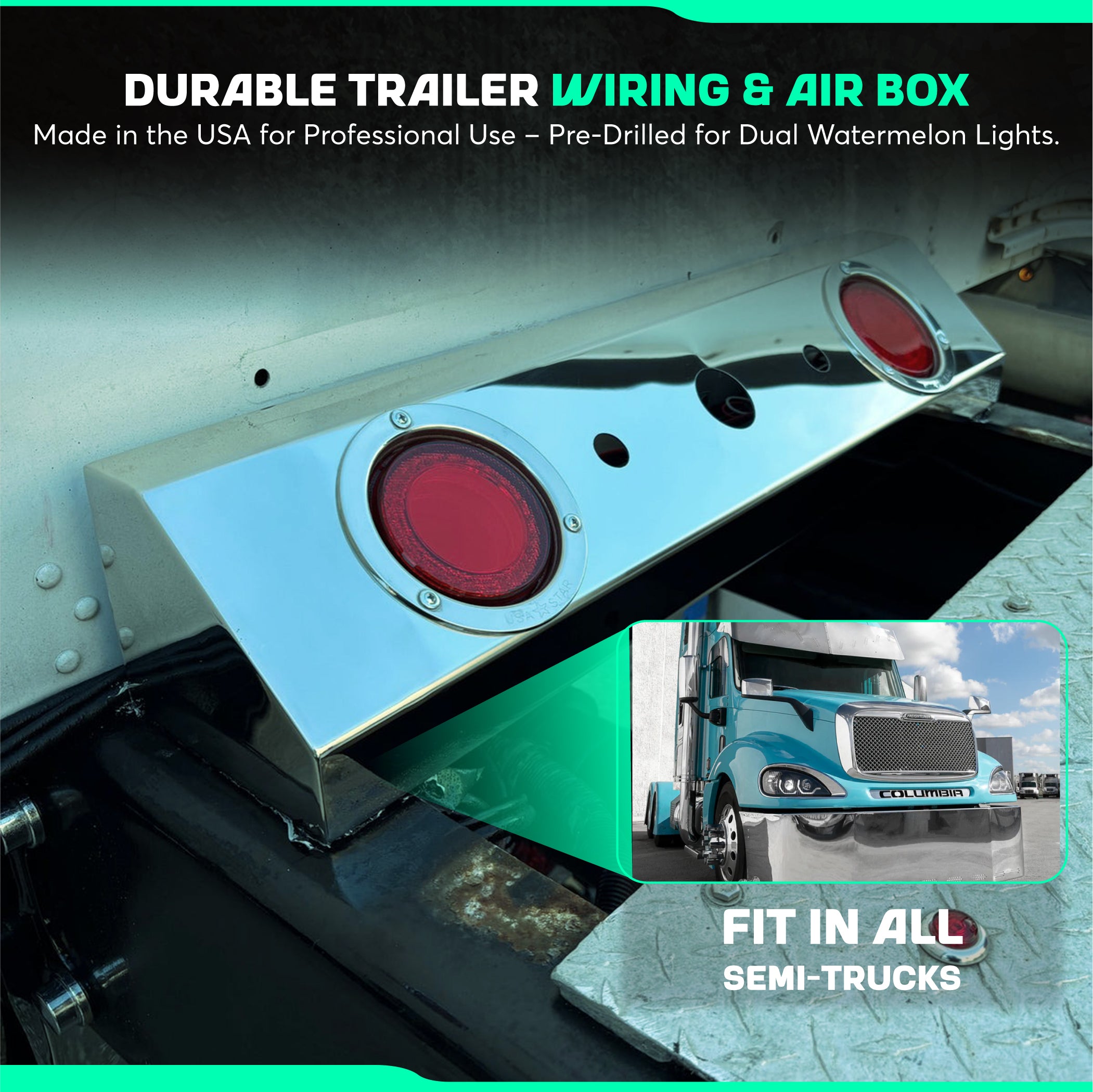 Step Deck Airline With 2 - 4 inches Lights Holes Stainless Steel | Lights Not Included | Universal Fit