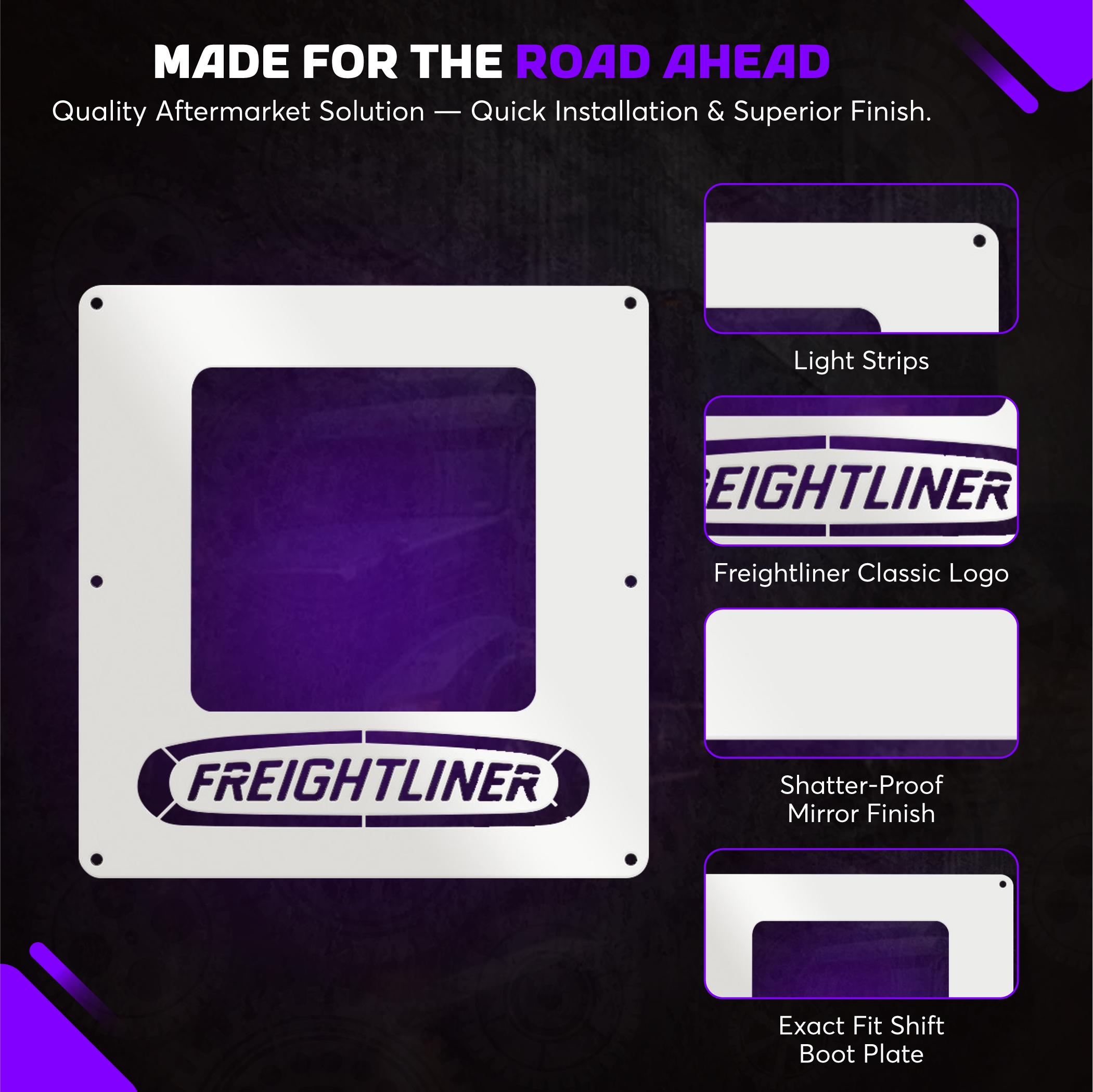 Freightliner Century, Columbia, Coronado Stainless Steel Shifter Boot Trim/ LED LIGHTS OPTION AVAILABLE