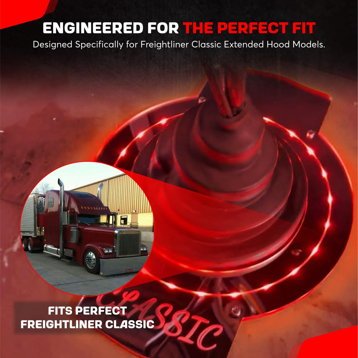 Freightliner Classic Shift Boot Trim, Stainless, photo 3
