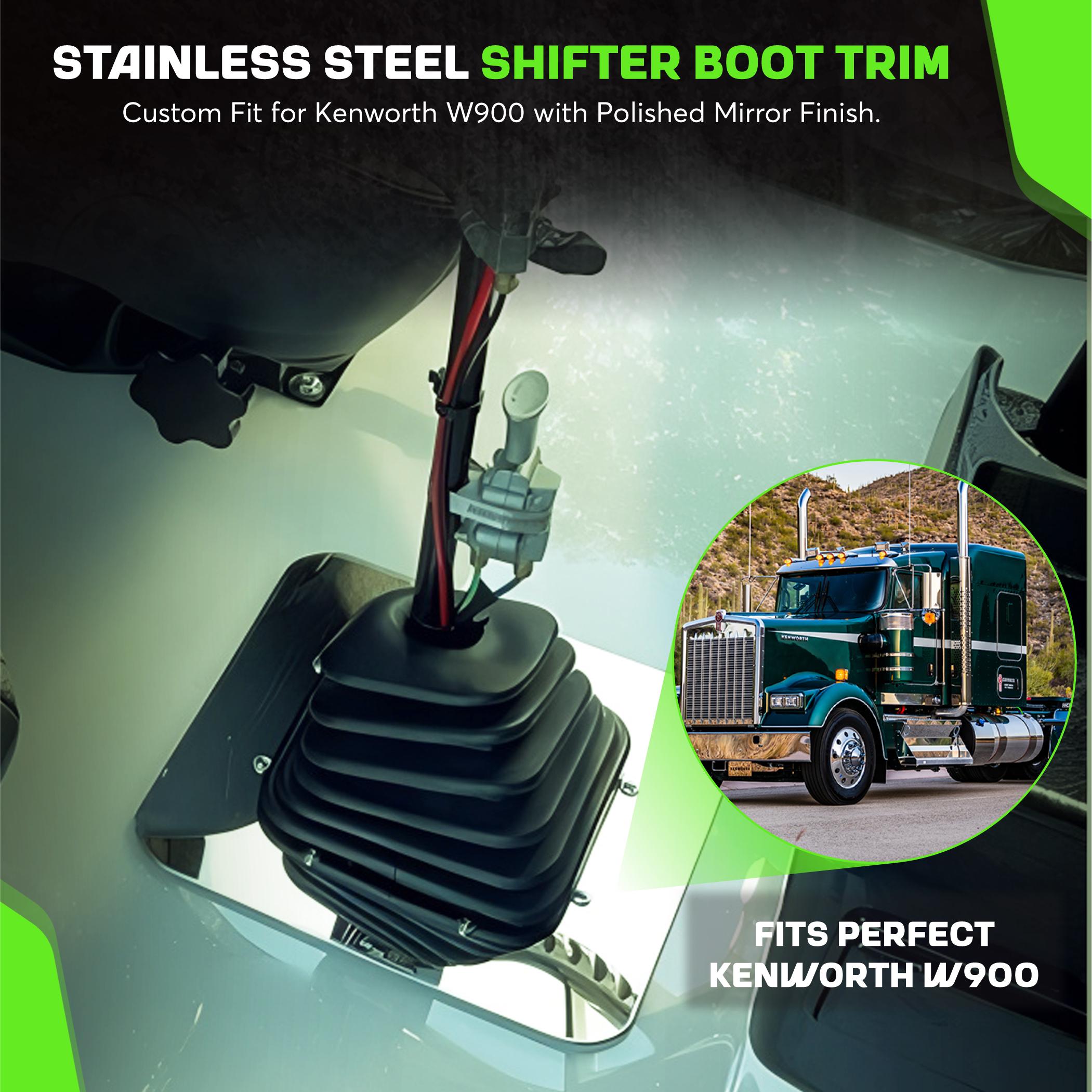 Kenworth W900 Stainless Steel Shifter Boot Trim