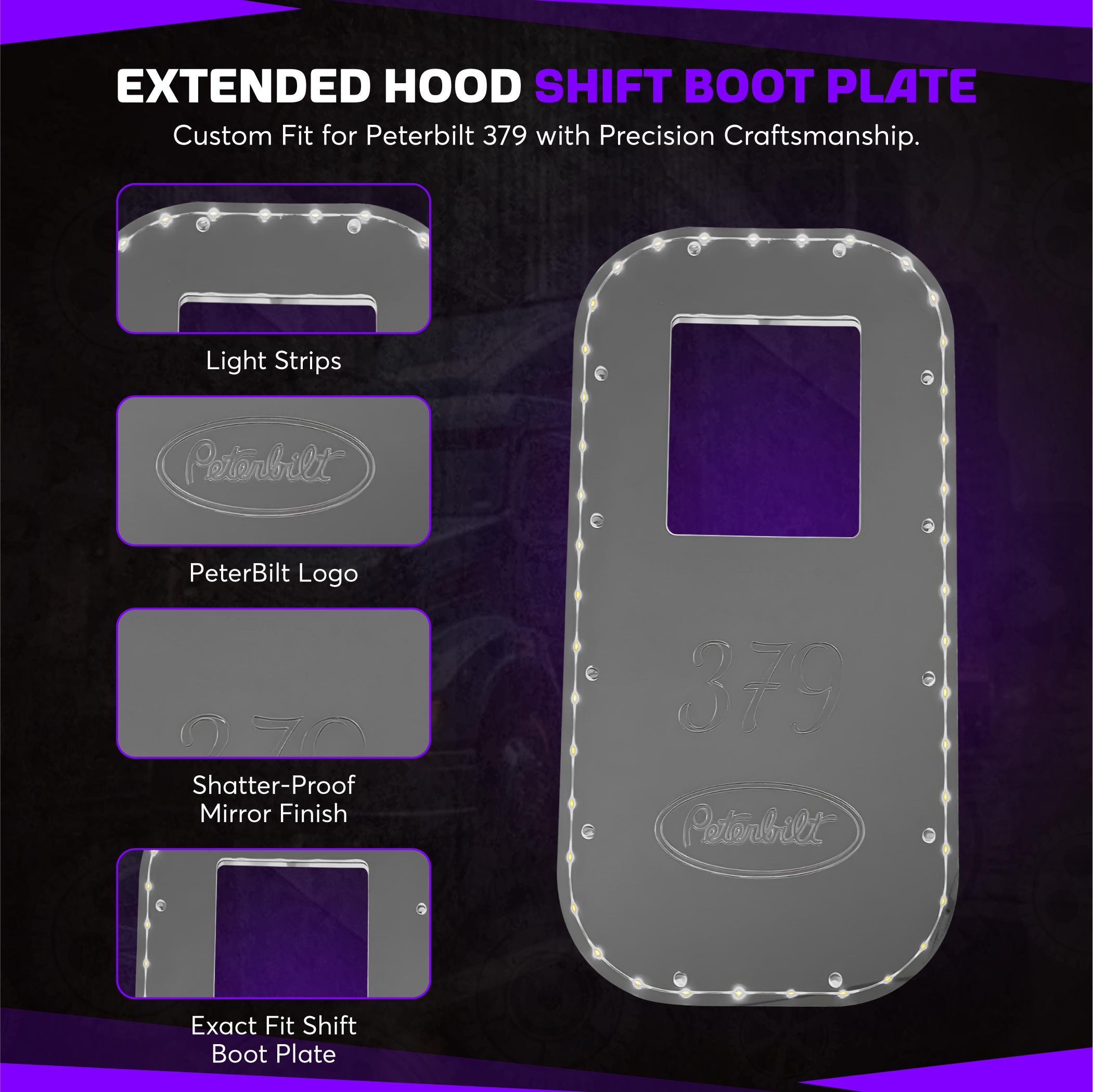 Peterbilt 379 Extended Hood Fit Replacement Shift Boot Plate