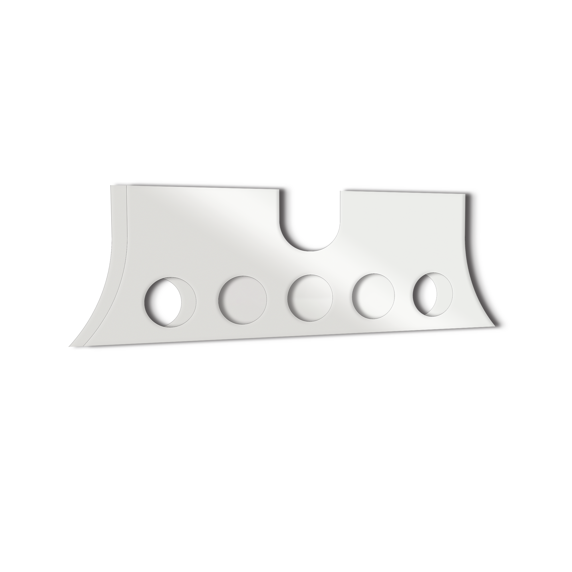 Fuel Tank Filler Panel W/ 5 - 4 Inch On Front And W/ 2 - 4 Inch Light Holes Cutouts On The Back For Fits Peterbilts With 23 Inch Diameter Tanks | Lighs Not Included | 386 389 379