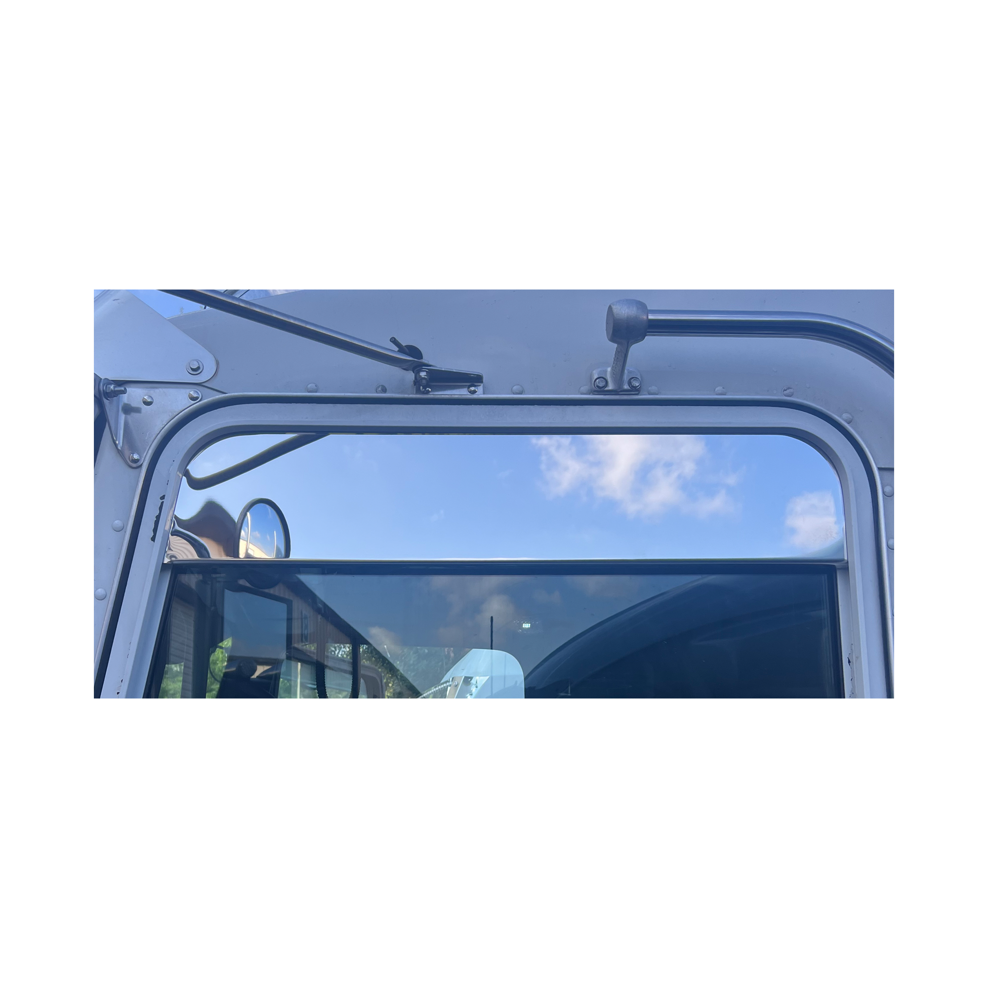 6 Inch Windows Chop Top Set Stainless Steel Compatible with Kenworth T600, T800 & W900