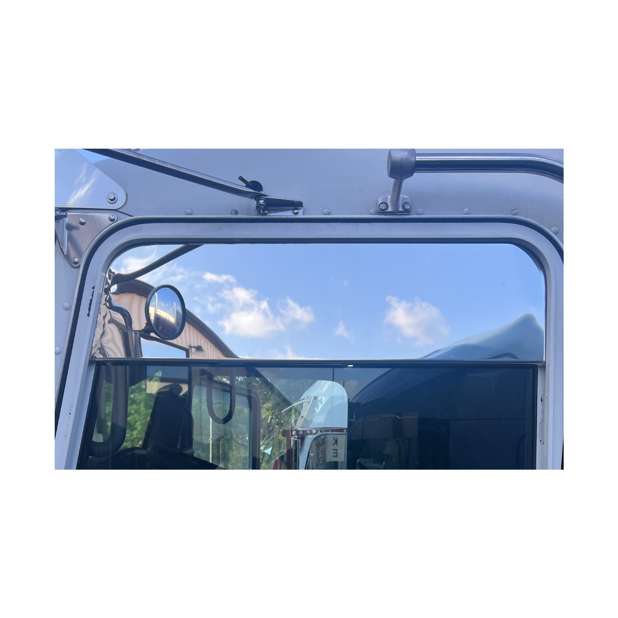 8 Inch Windows Chop Top Set Stainless Steel Compatible with Kenworth T600, T800 & W900