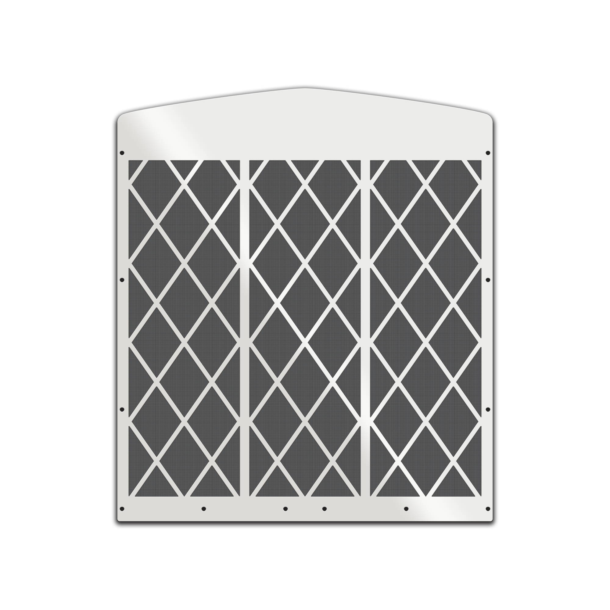 Diamond Laser Cut Stainless Steel Extended Hood Grill compatible with Kenworth W900L