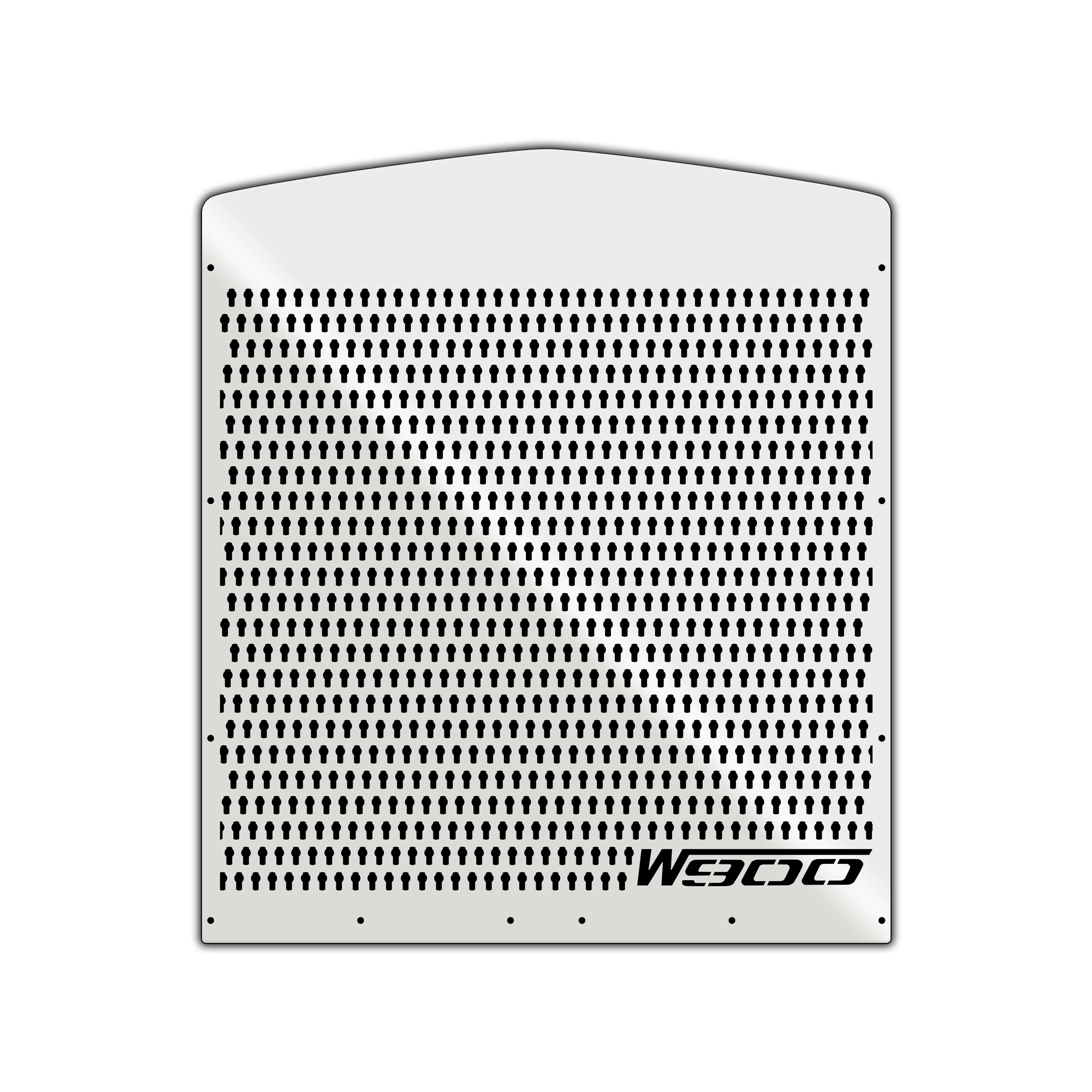 Diamond Laser Cut Stainless Steel Extended Hood Grill compatible with Kenworth W900L