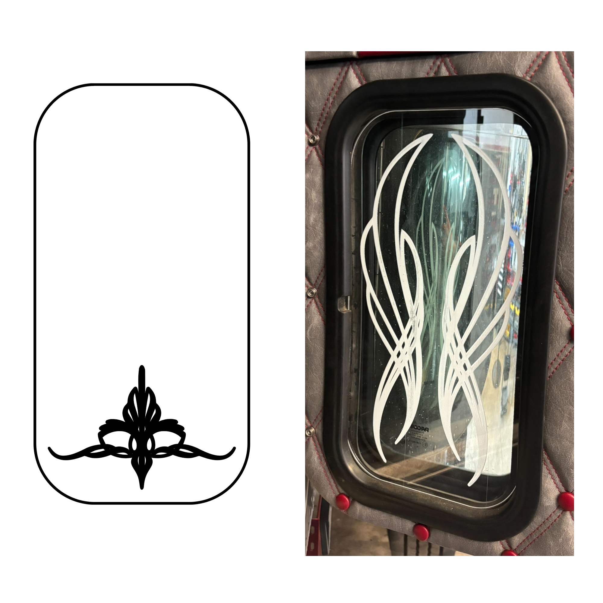 Peterbilt 365, 367, 386, 388, & 389 Passenger Door Glass