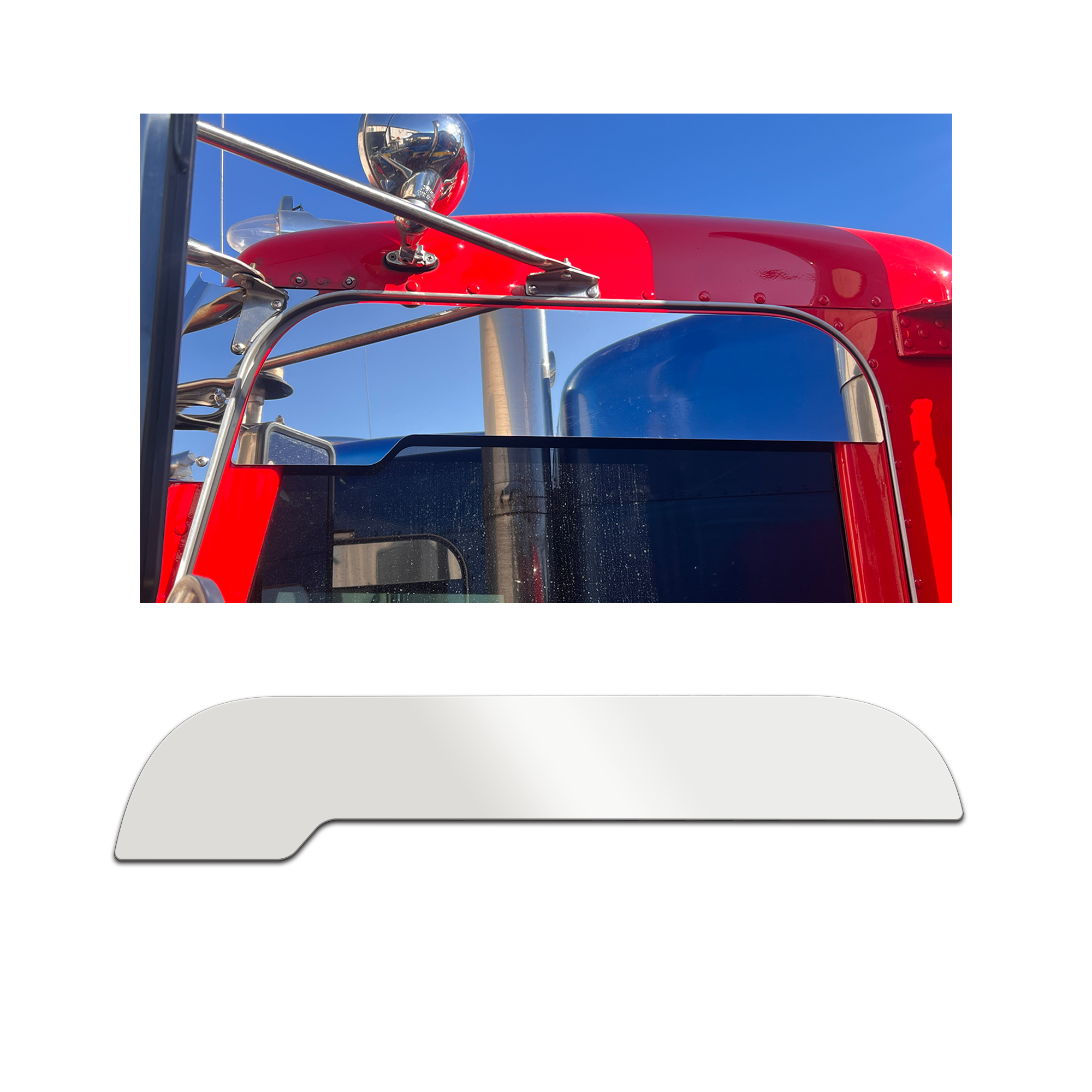 Peterbilt 379 99and up 6 Inch MS Style Window Chops Set