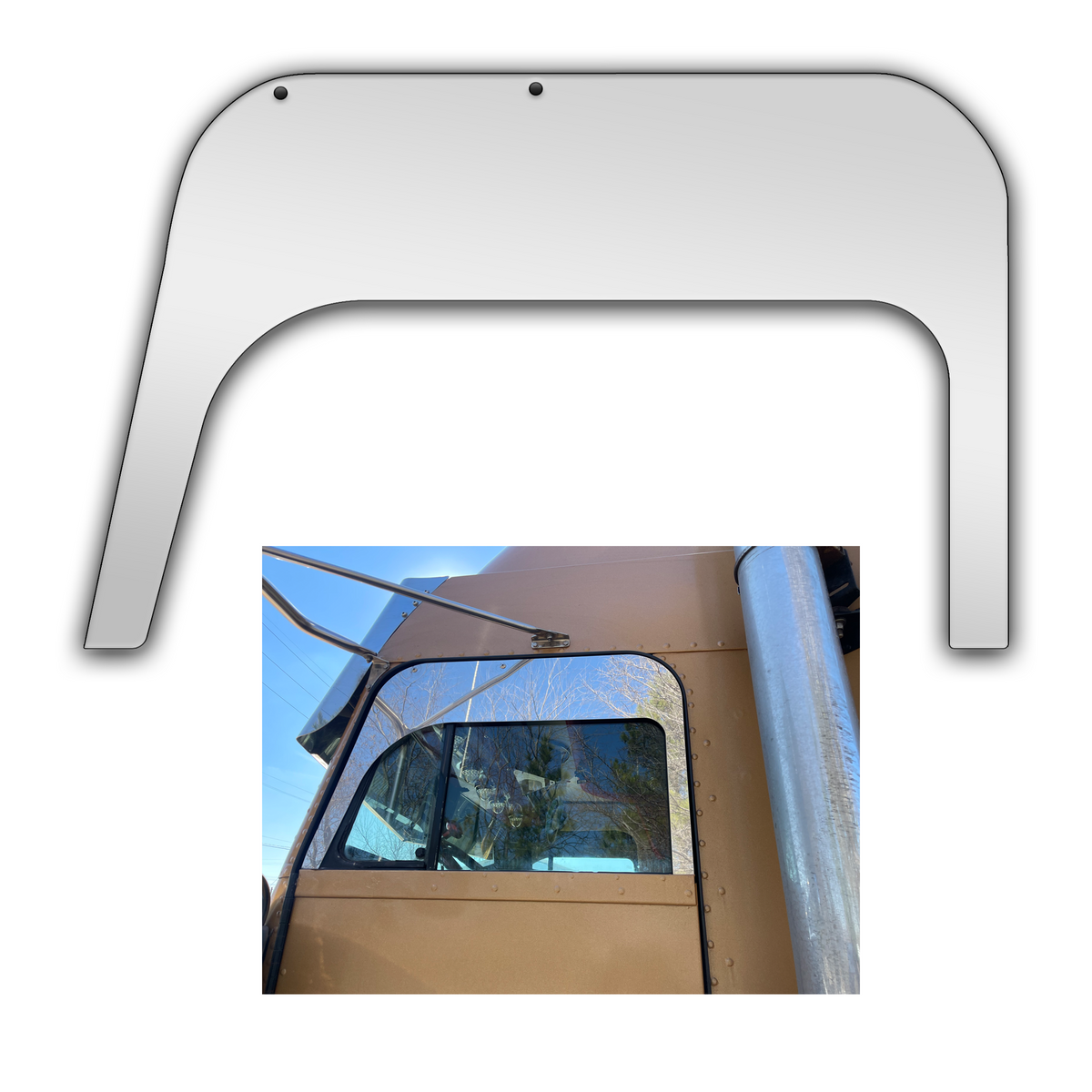 Freightliner Classic Window Chops 8 Inch Full Frame Set