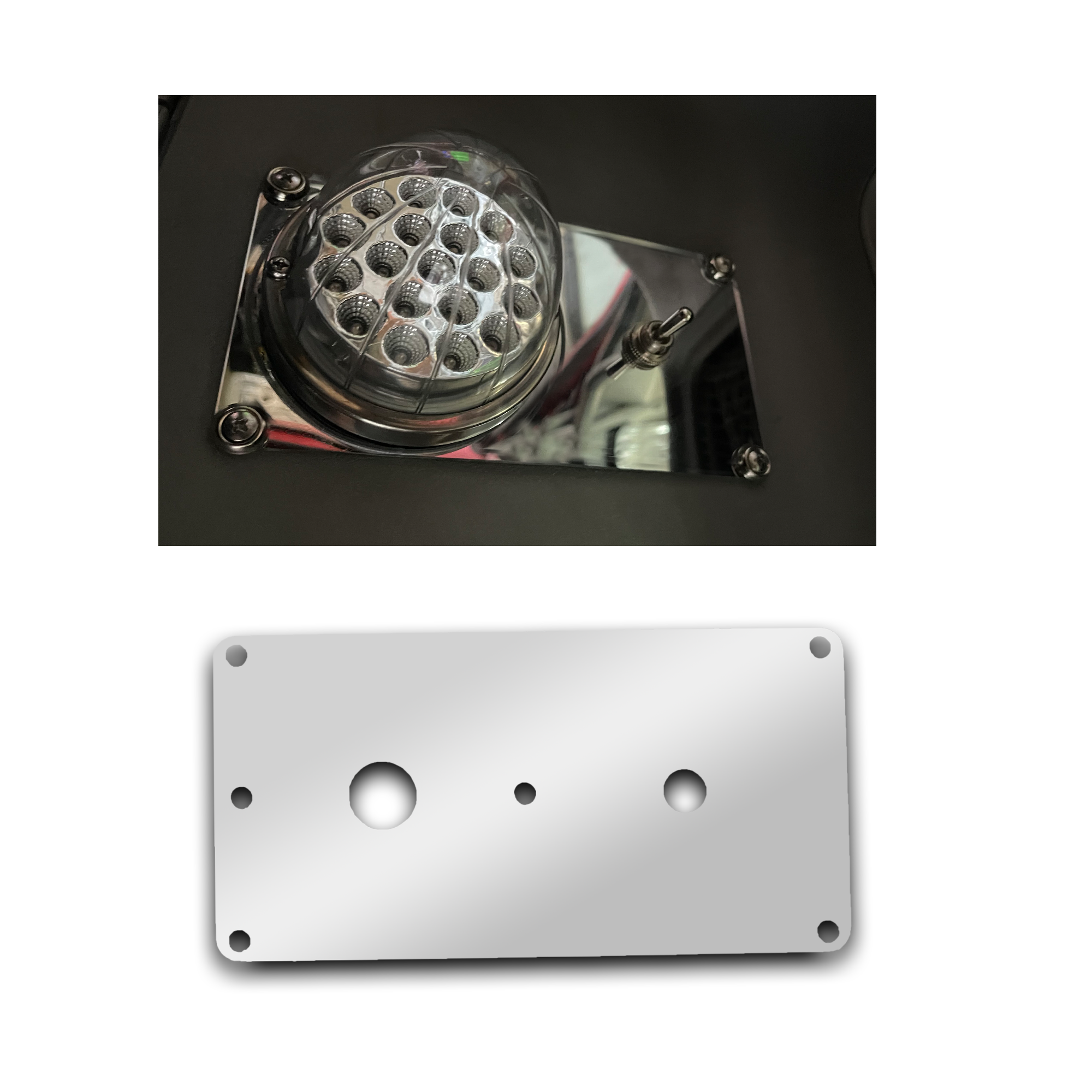 Freightliner Classic FLD Columbia Dome Lights Plate