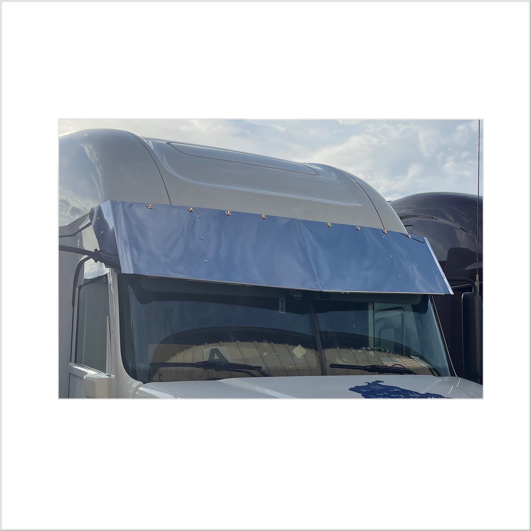 20 inches Stainless Steel Visor Compatible with Freightliner Columbia