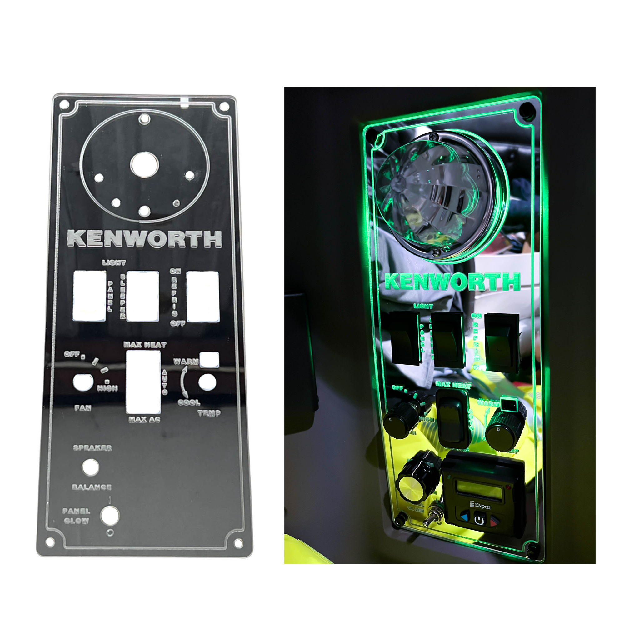 Sleeper AC Control Panel Exact Replacement Compatible with Kenworth W900 T660