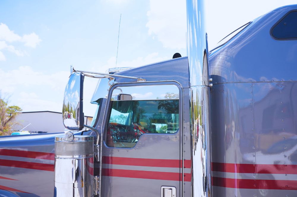 Truck exterior with custom window chops