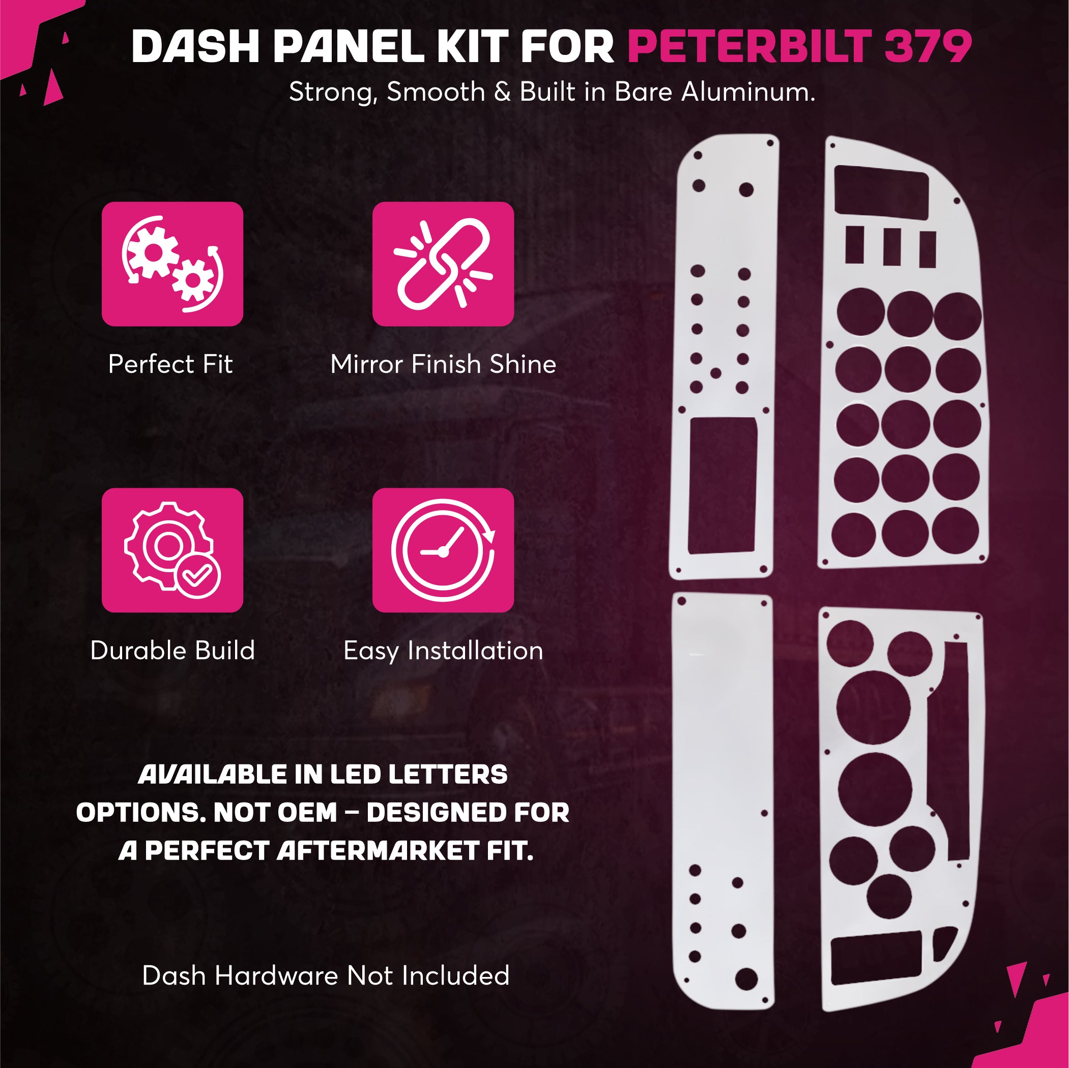 Peterbilt 379 Dash Panel Trim Kit