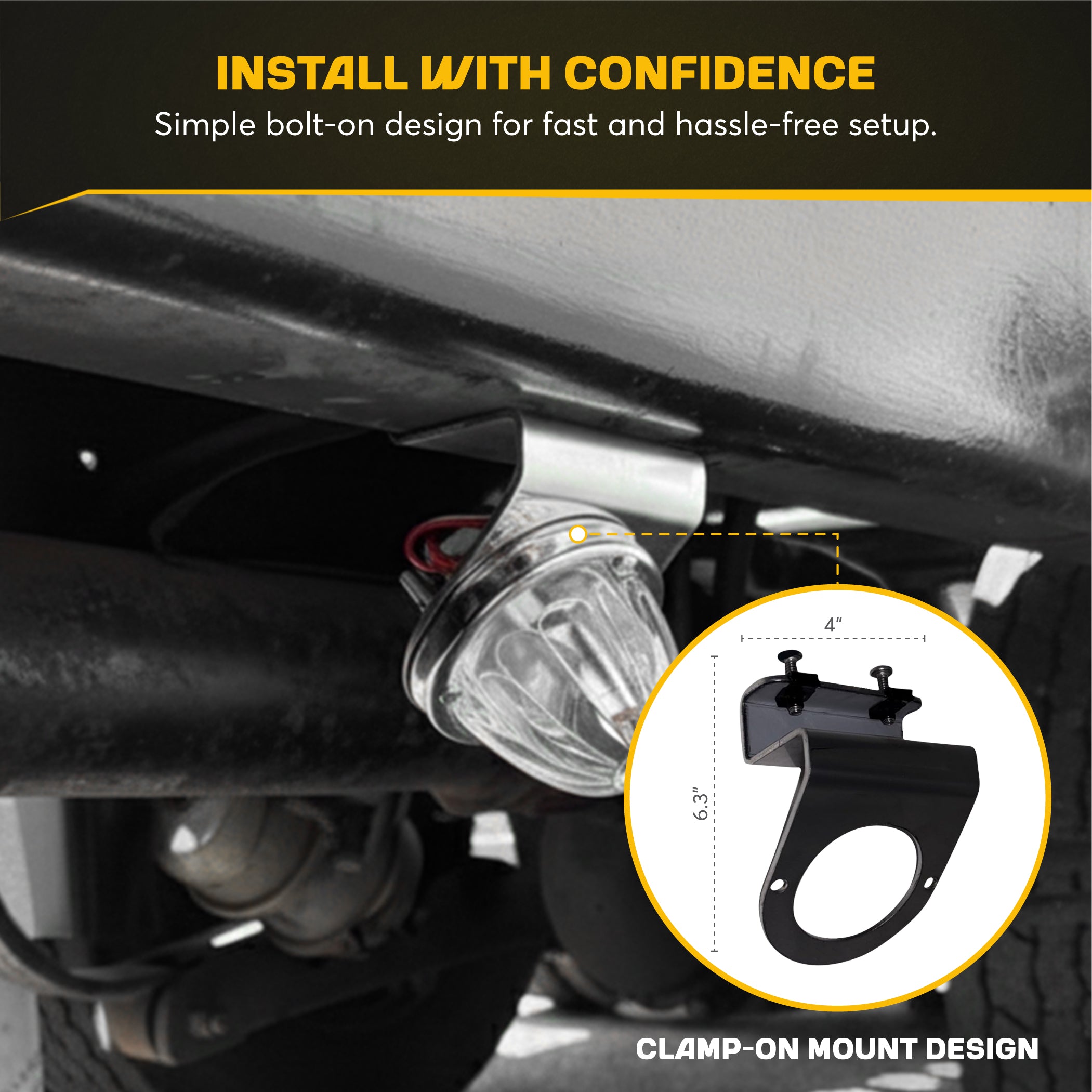 45 angle Bracket With Watermelon Light Hole Stainless Steel | Watermelon Light Not Included | Universal Fit