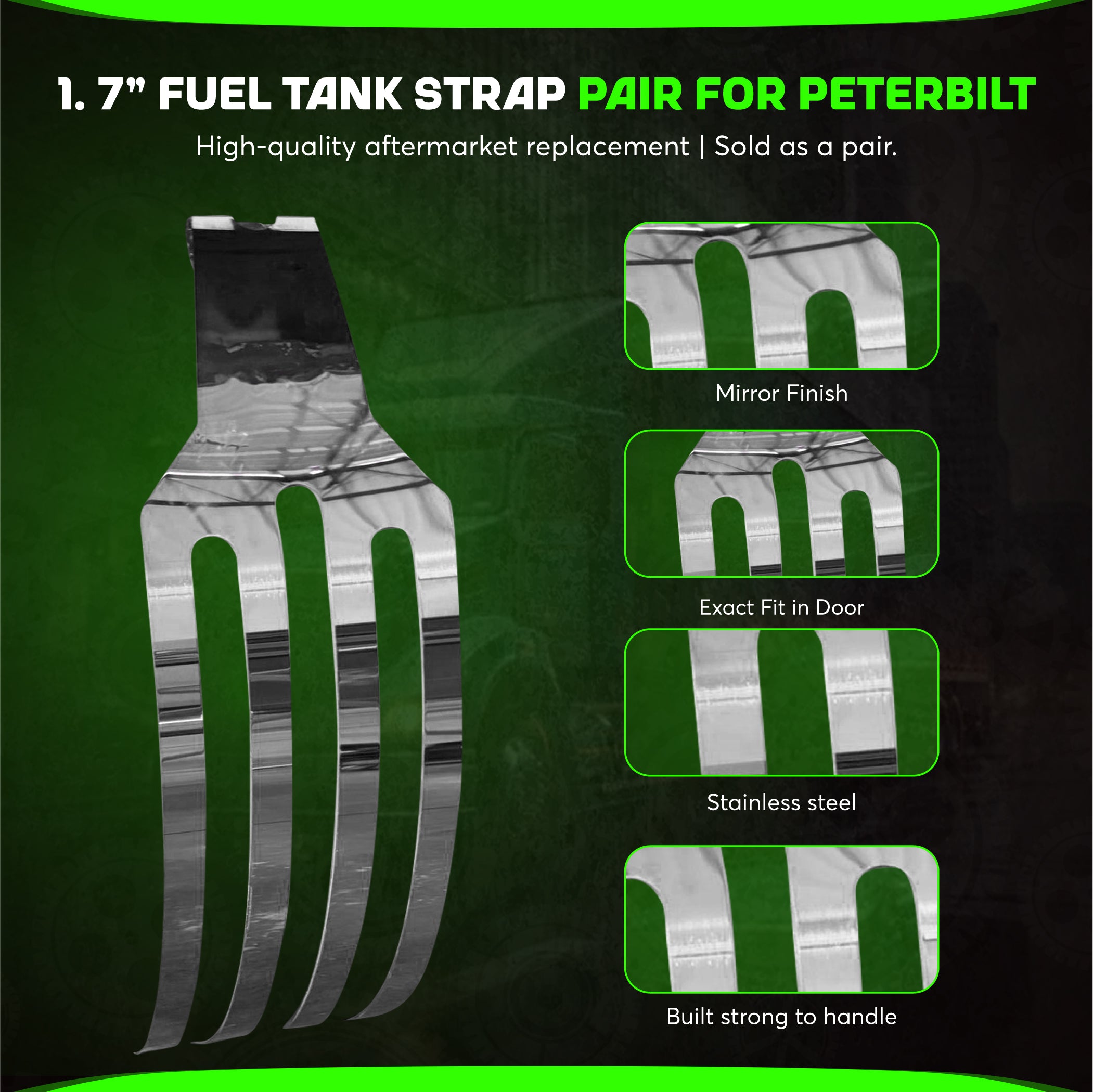 7 Inch Wide Fuel Tank Straps For Peterbilt With 26 Inch Tank
